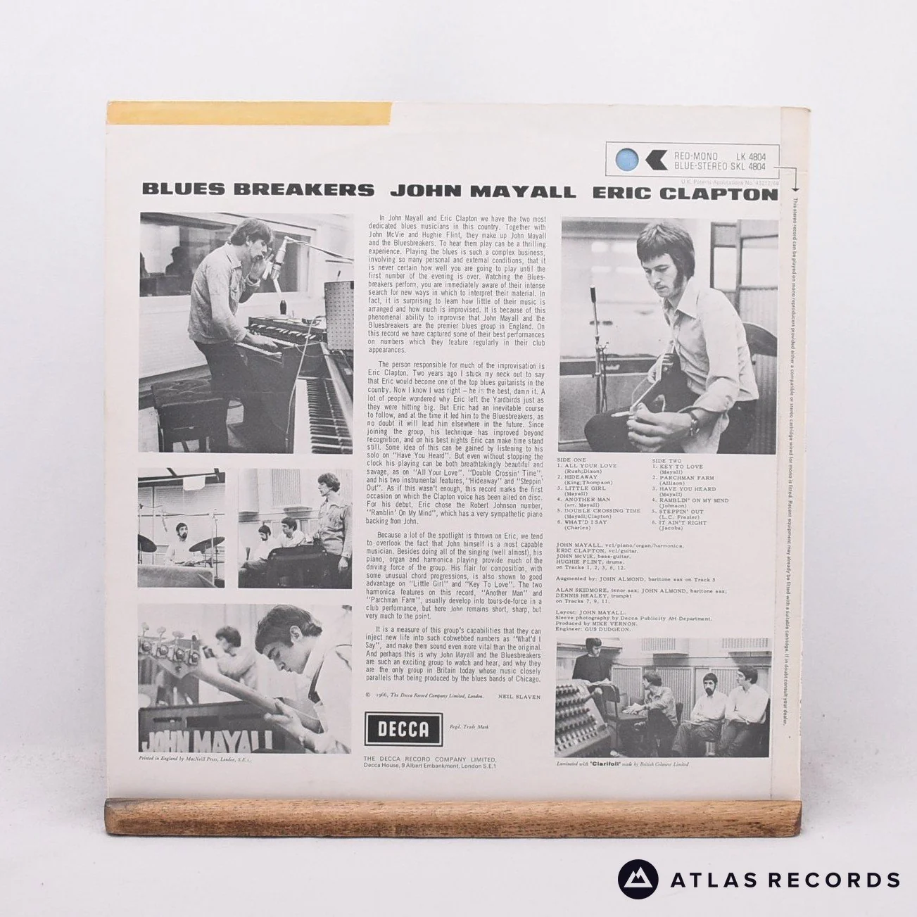 John Mayall - Blues Breakers - Reissue Stereo P-1W LP Vinyl Record - VG+/EX - Image 2