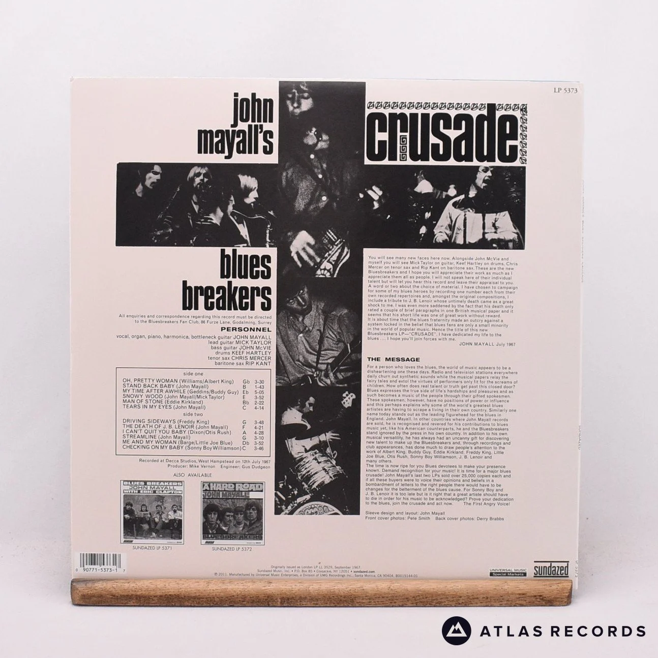 John Mayall & The Bluesbreakers - Crusade - 180G Mono LP Vinyl Record - EX/NM - Image 2