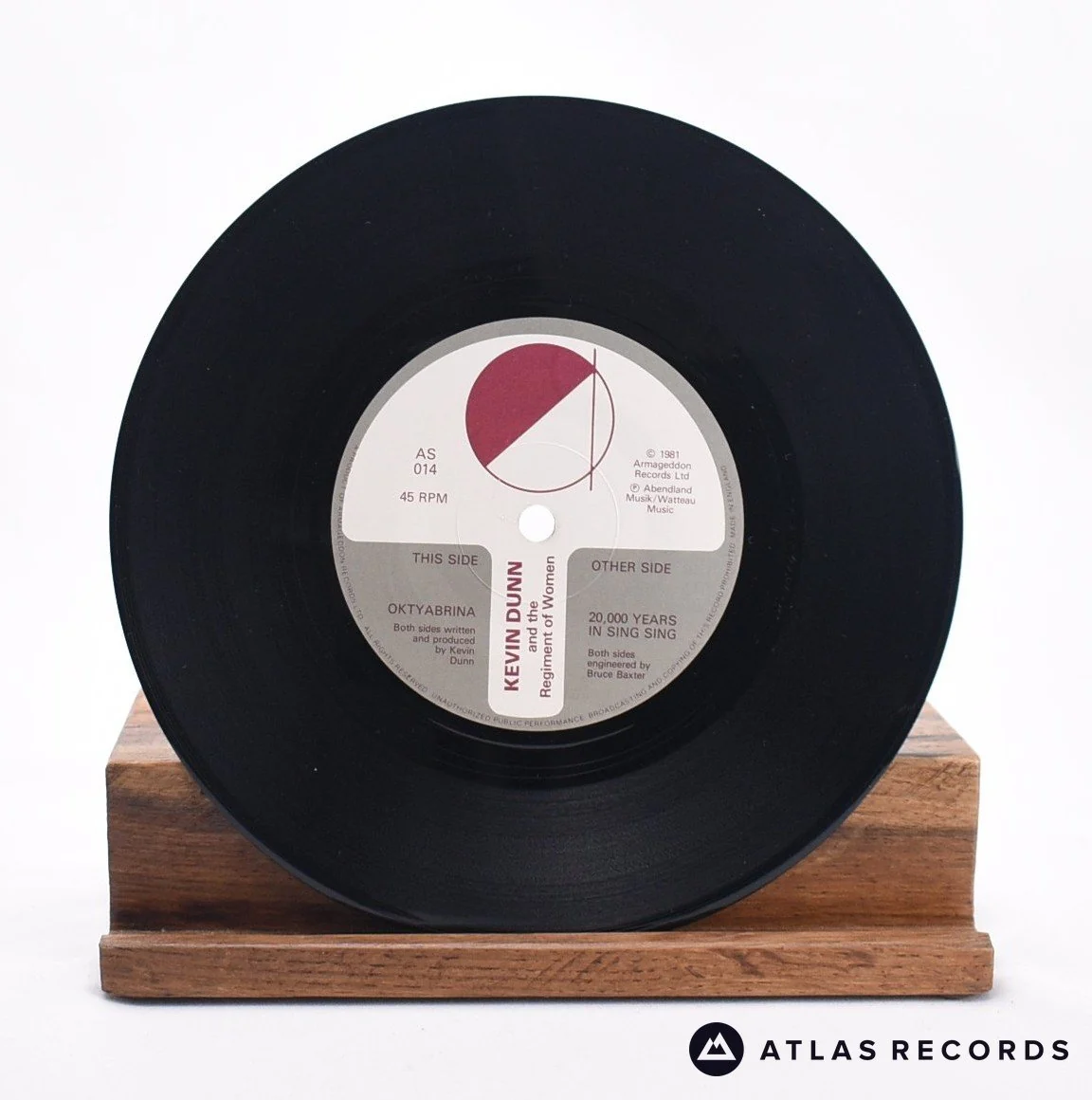 Kevin Dunn And The Regiment Of Women - Oktyabrina / 20,000 Years In Sing Sing - 7" Vinyl Record - EX/VG+ - Image 4