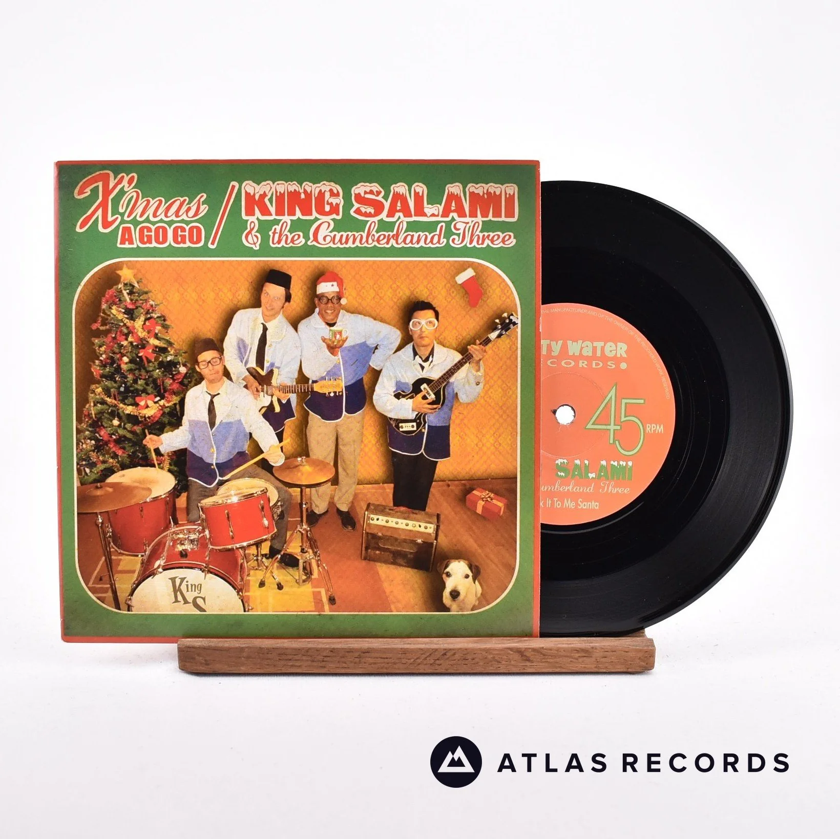 King Salami & The Cumberland Three - Xmas A Go Go - 7" Vinyl Record - EX/EX