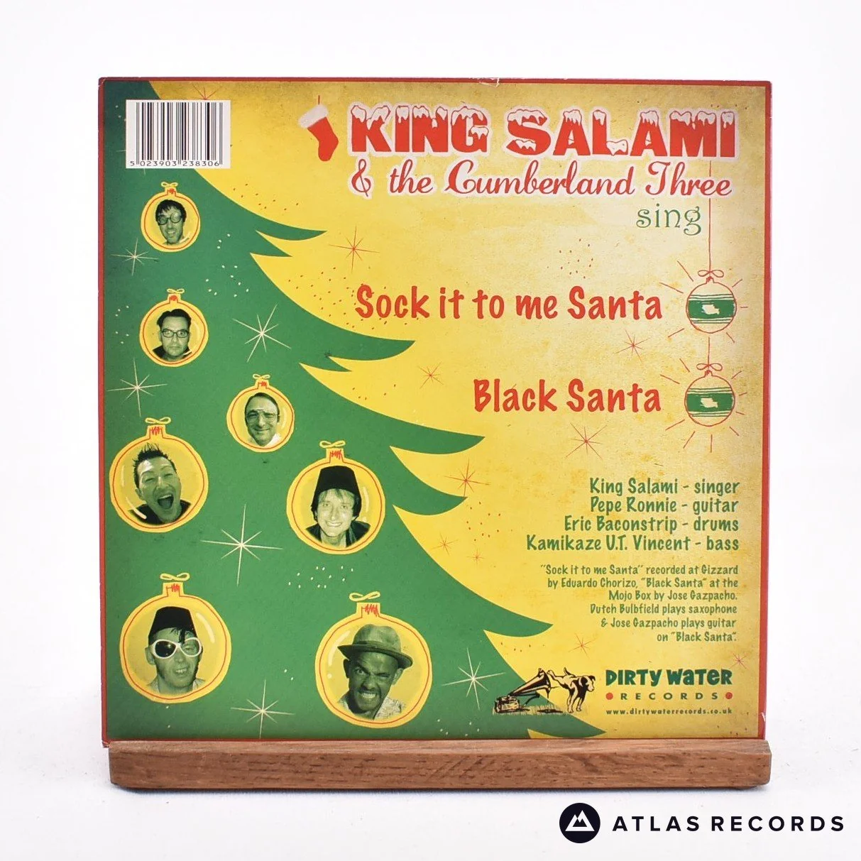 King Salami & The Cumberland Three - Xmas A Go Go - 7" Vinyl Record - EX/EX - Image 2