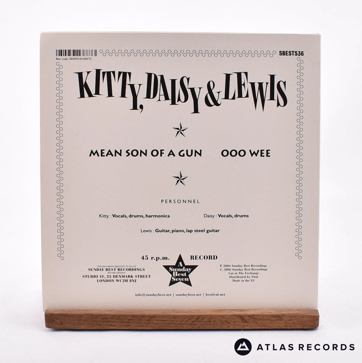 Kitty, Daisy & Lewis - Mean Son Of A Gun - 7" Vinyl Record - EX/NM - Image 2