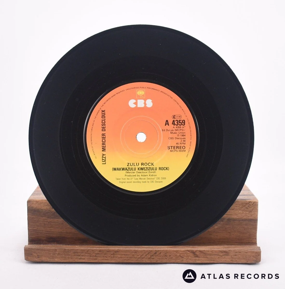 Lizzy Mercier Descloux - Zulu Rock - 7" Vinyl Record - EX/EX - Image 3
