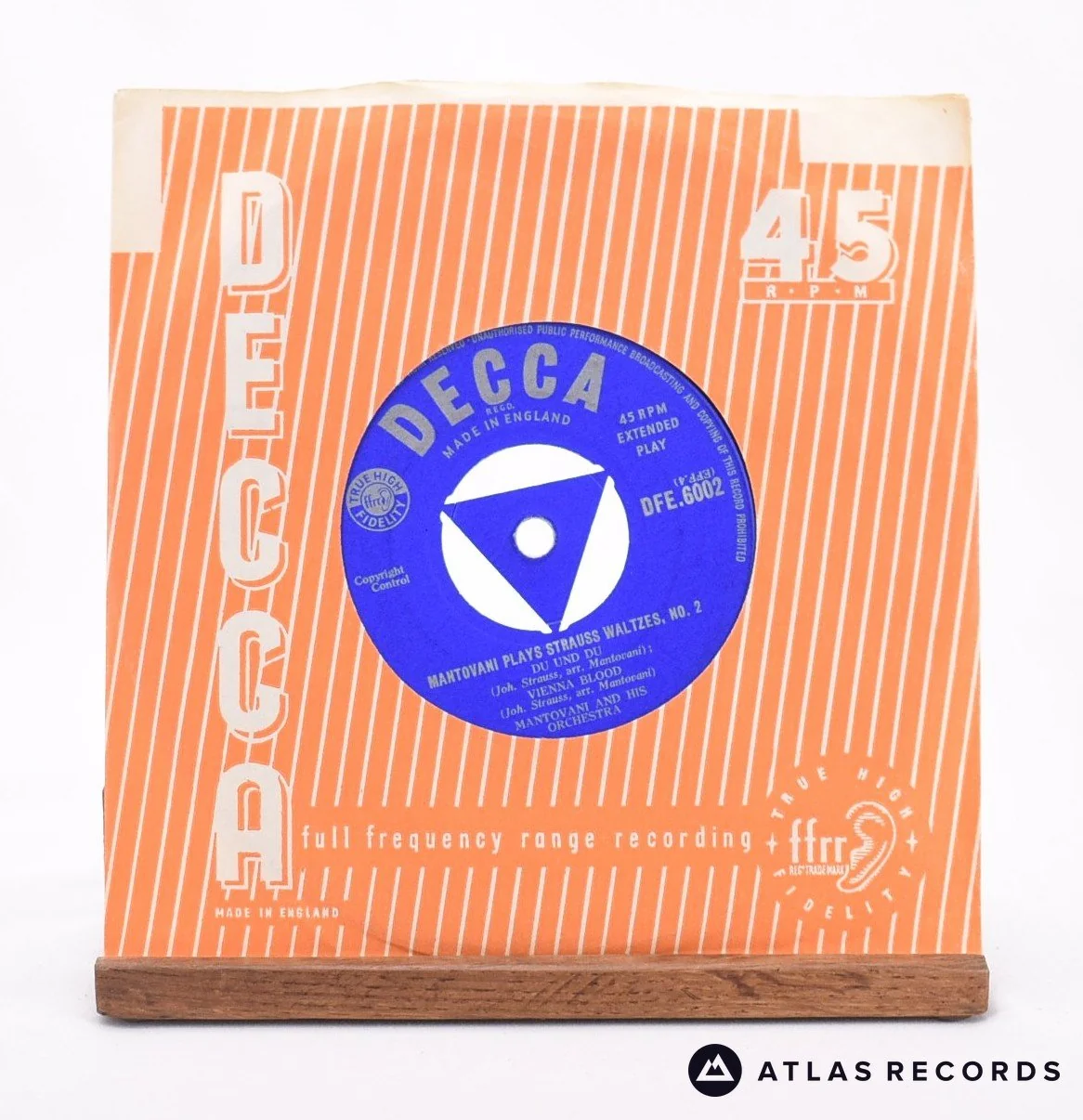 Mantovani And His Orchestra - Mantovani Plays Strauss Waltzes No. 2 - 7" EP Vinyl Record - EX/VG+ - Image 2