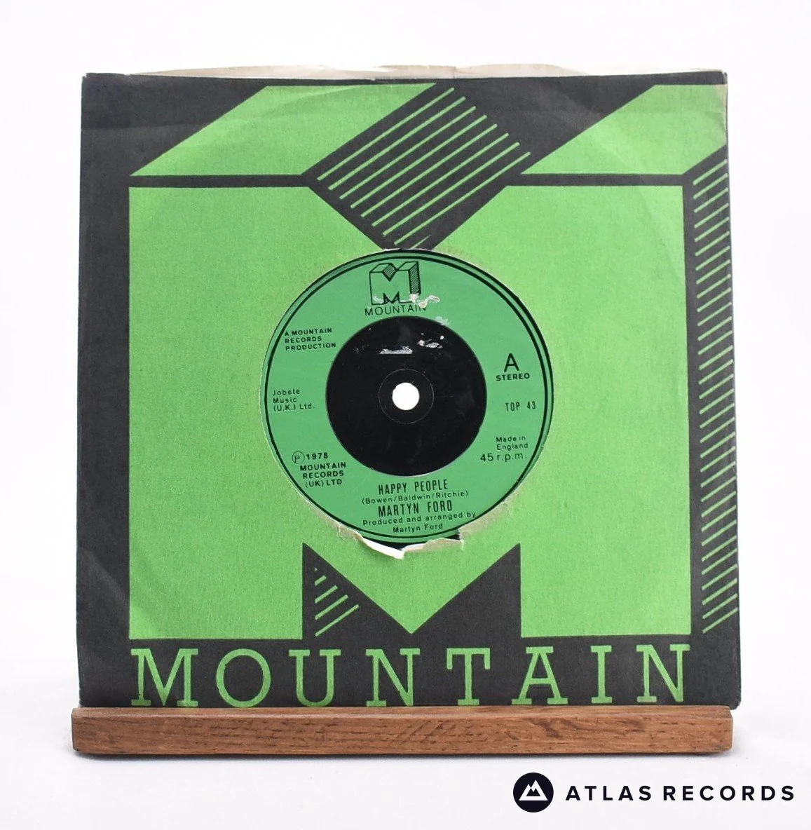 Martyn Ford - Happy People - 7" Vinyl Record - VG+/EX