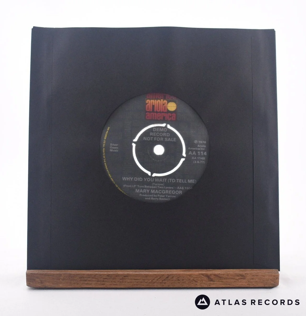 Mary Macgregor - For A While - Promo 7" Vinyl Record - NM - Image 2