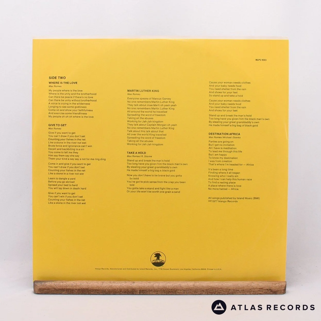 Max Romeo - Reconstruction - LP Vinyl Record - EX/EX - Image 3