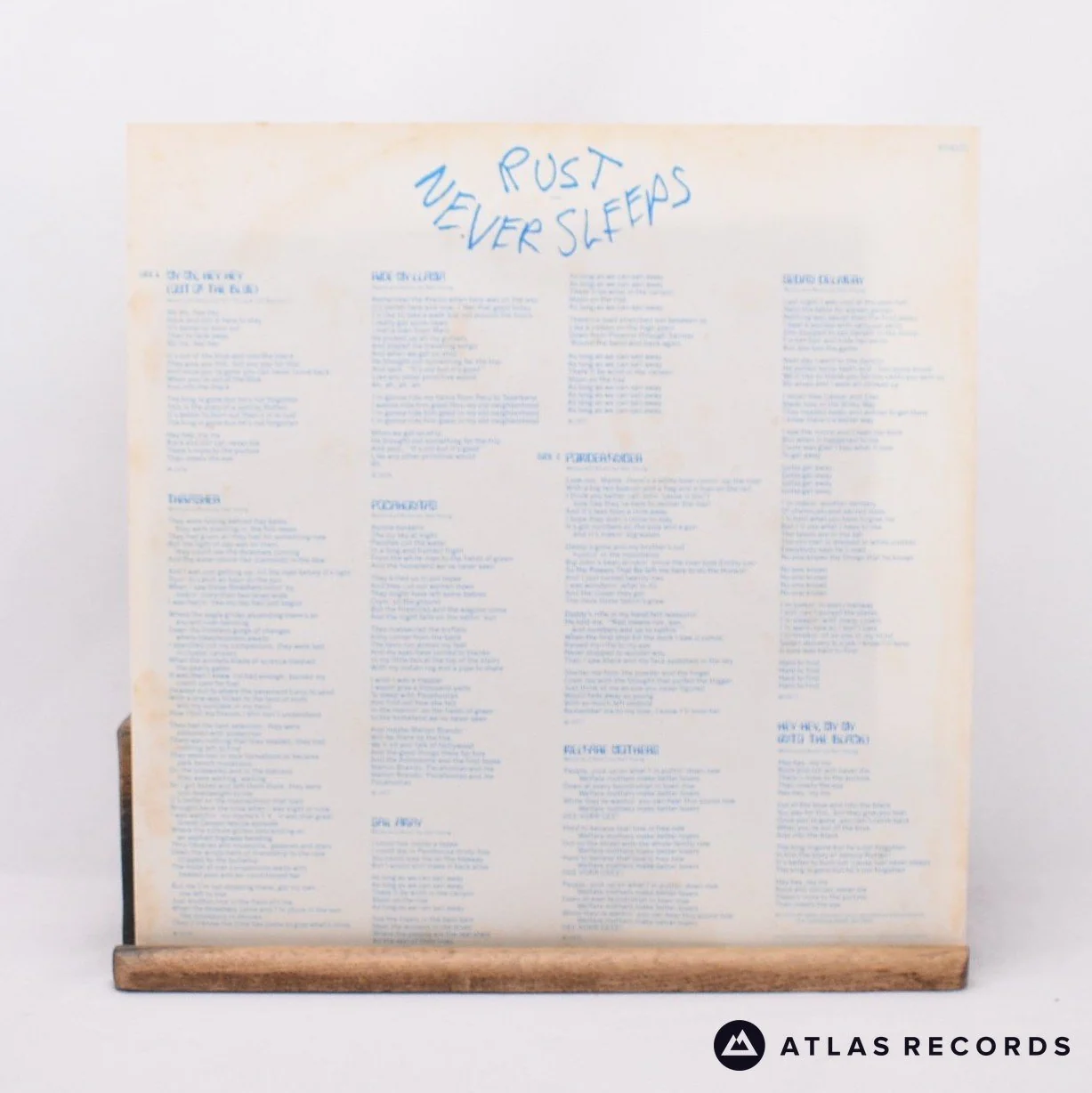 Neil Young - Rust Never Sleeps - Lyric Sheet LP Vinyl Record - VG+/VG+ - Image 6