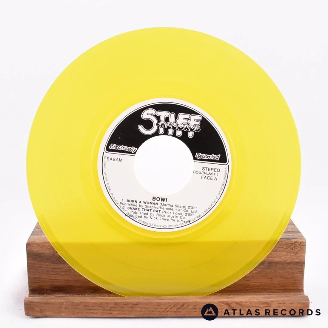 Nick Lowe - Bowi - Yellow 7" EP Vinyl Record - EX