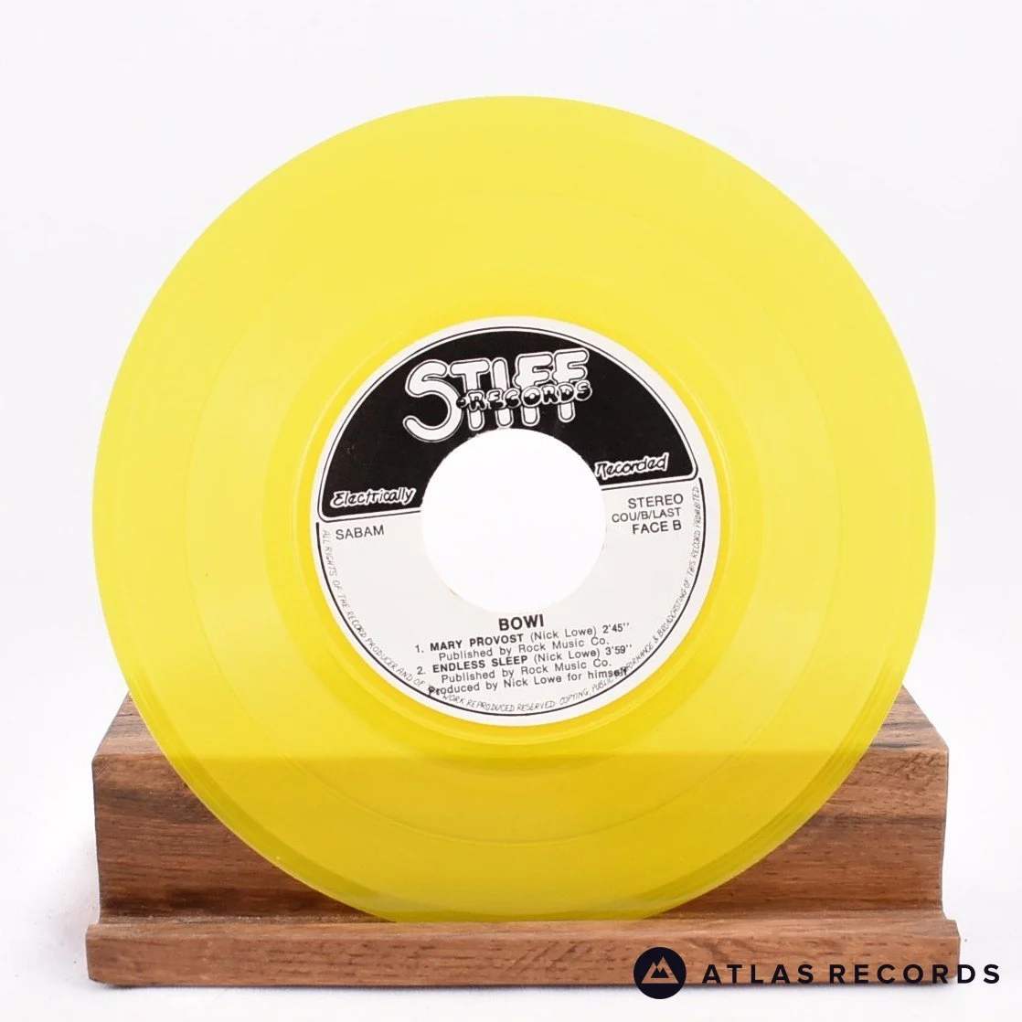 Nick Lowe - Bowi - Yellow 7" EP Vinyl Record - EX - Image 2