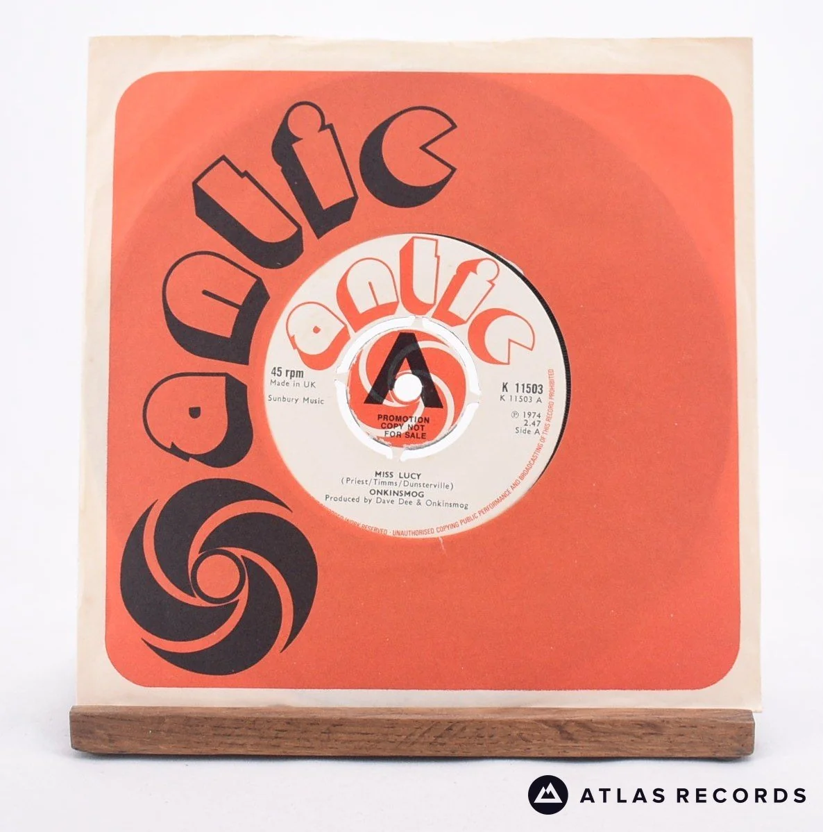 Onkinsmog - Miss Lucy - Promo 7" Vinyl Record - EX/EX