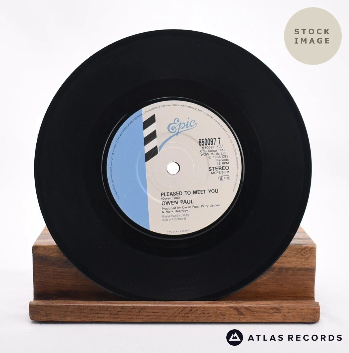 Owen Paul - Pleased To Meet You - 7" Vinyl Record - Image 3