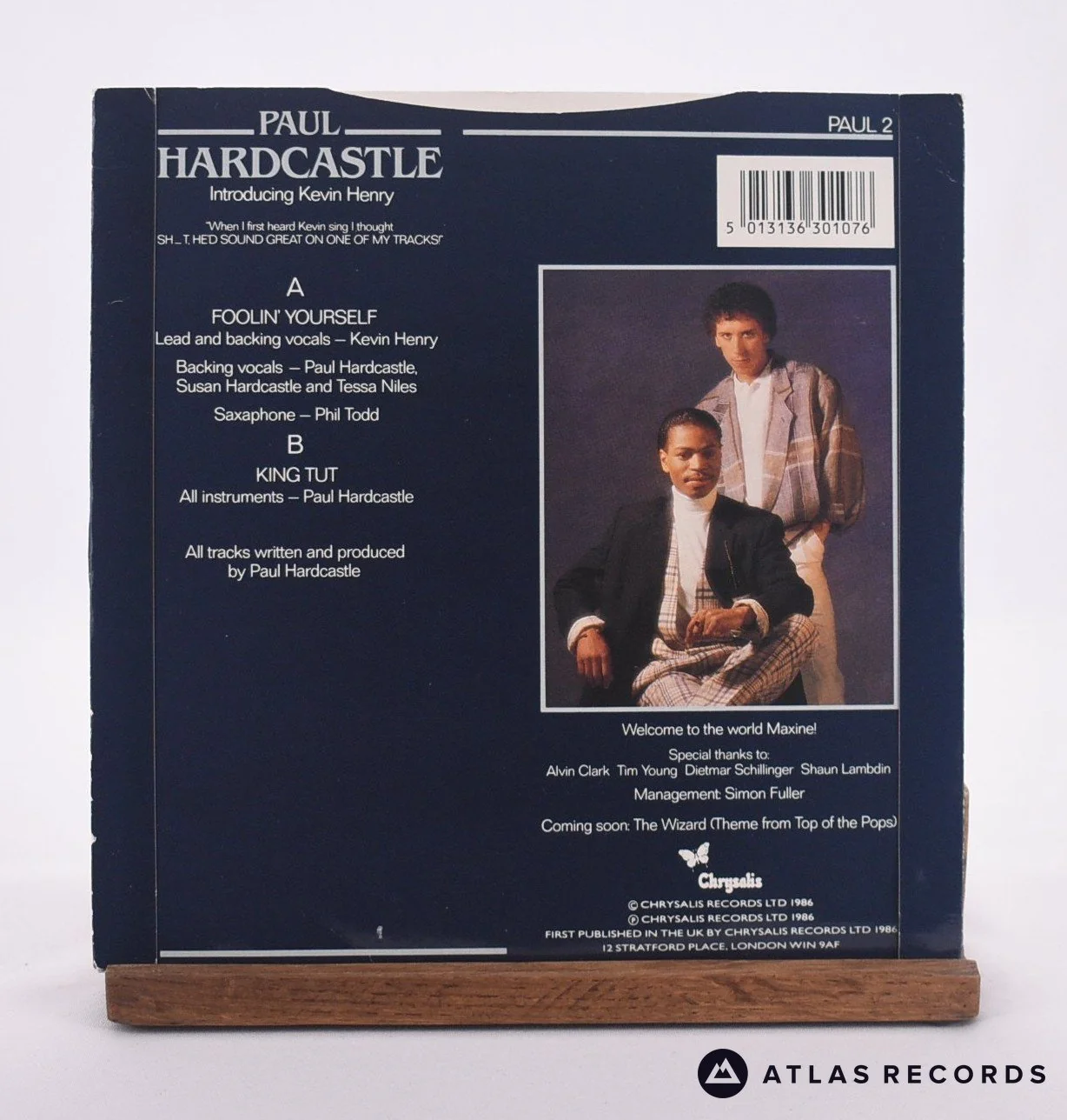 Paul Hardcastle - Foolin' Yourself - 7" Vinyl Record - VG+/EX - Image 2