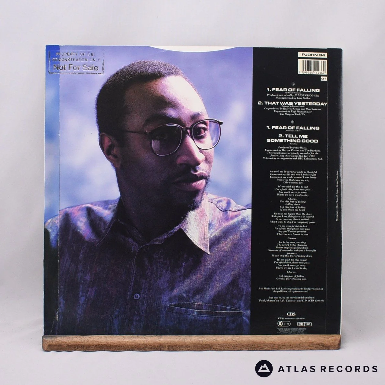 Paul Johnson - Fear Of Falling - Limited Edition 12" Vinyl Record - VG+/EX - Image 2