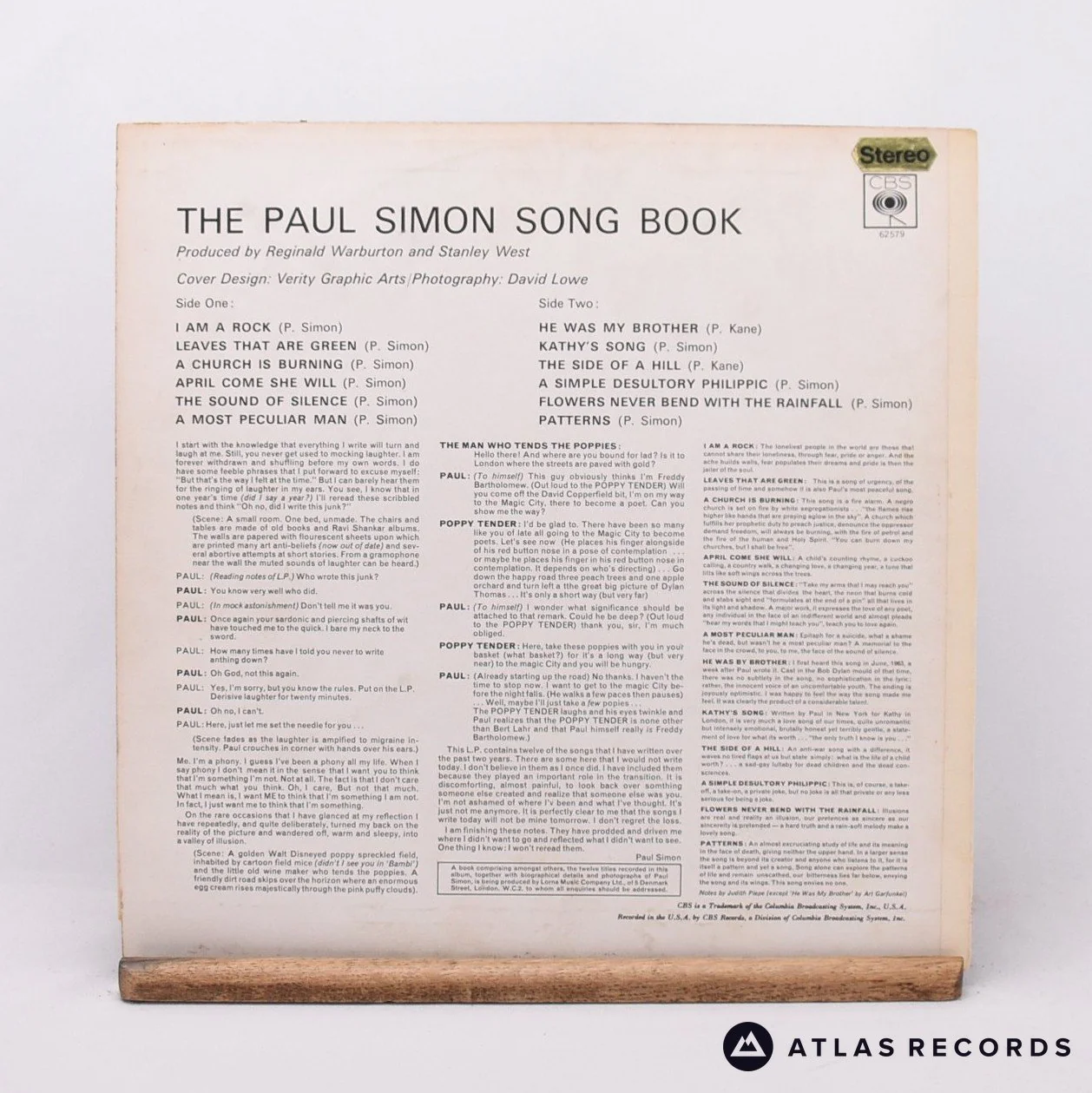 Paul Simon - The Paul Simon Song Book - Reissue LP Vinyl Record - EX/VG+ - Image 2