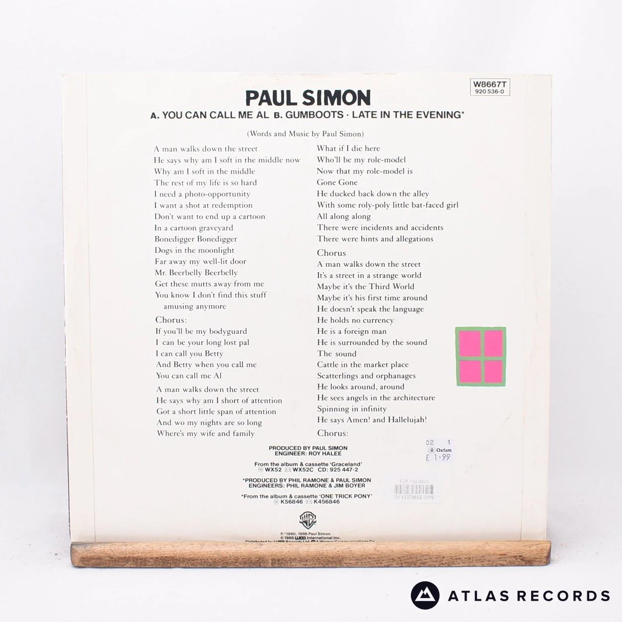 Paul Simon - You Can Call Me Al - 12" Vinyl Record - VG+/VG+ - Image 2