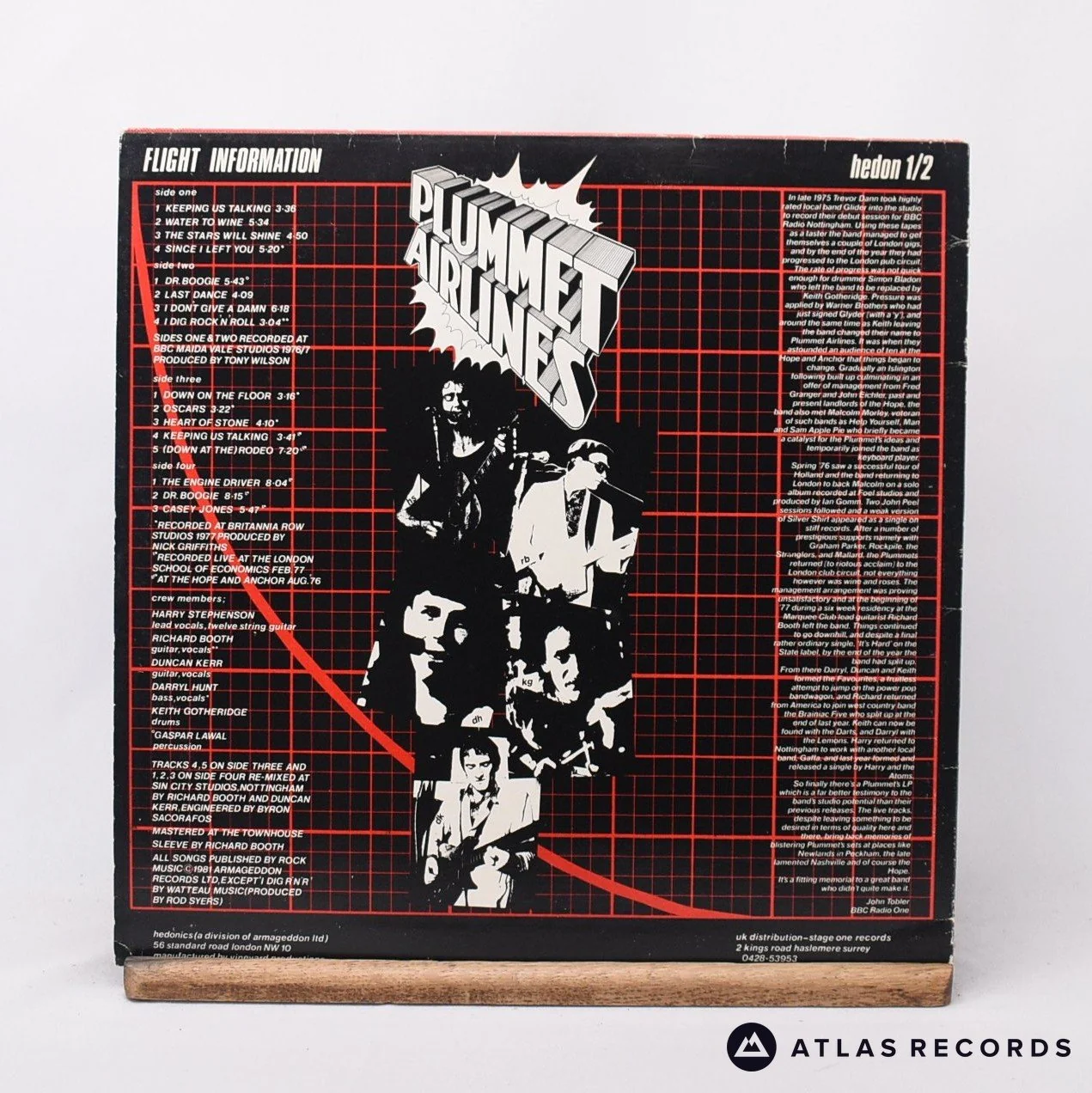 Plummet Airlines - On Stoney Ground - 2 x LP Vinyl Record - VG+/EX - Image 2