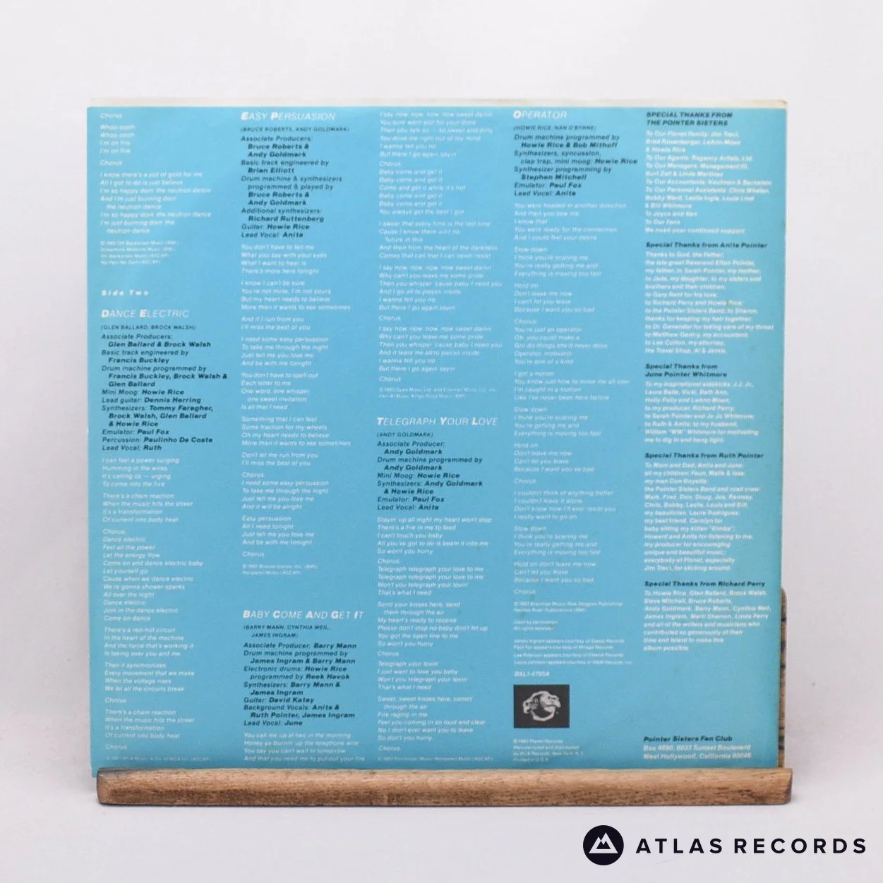 Pointer Sisters - Break Out - Us LP Vinyl Record - VG+/VG+ - Image 3