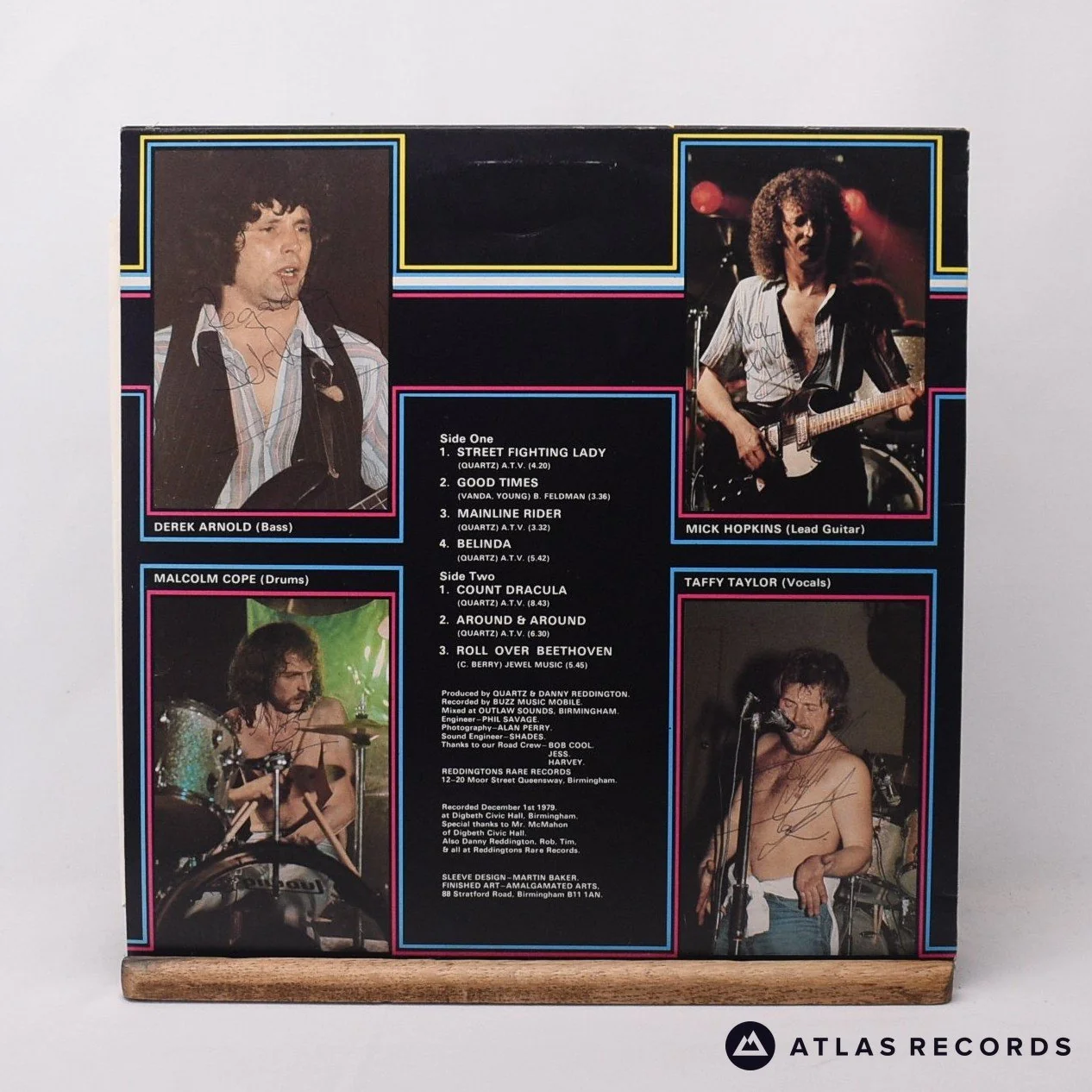 Quartz - Live Quartz - Signed LP Vinyl Record - VG+/EX - Image 2