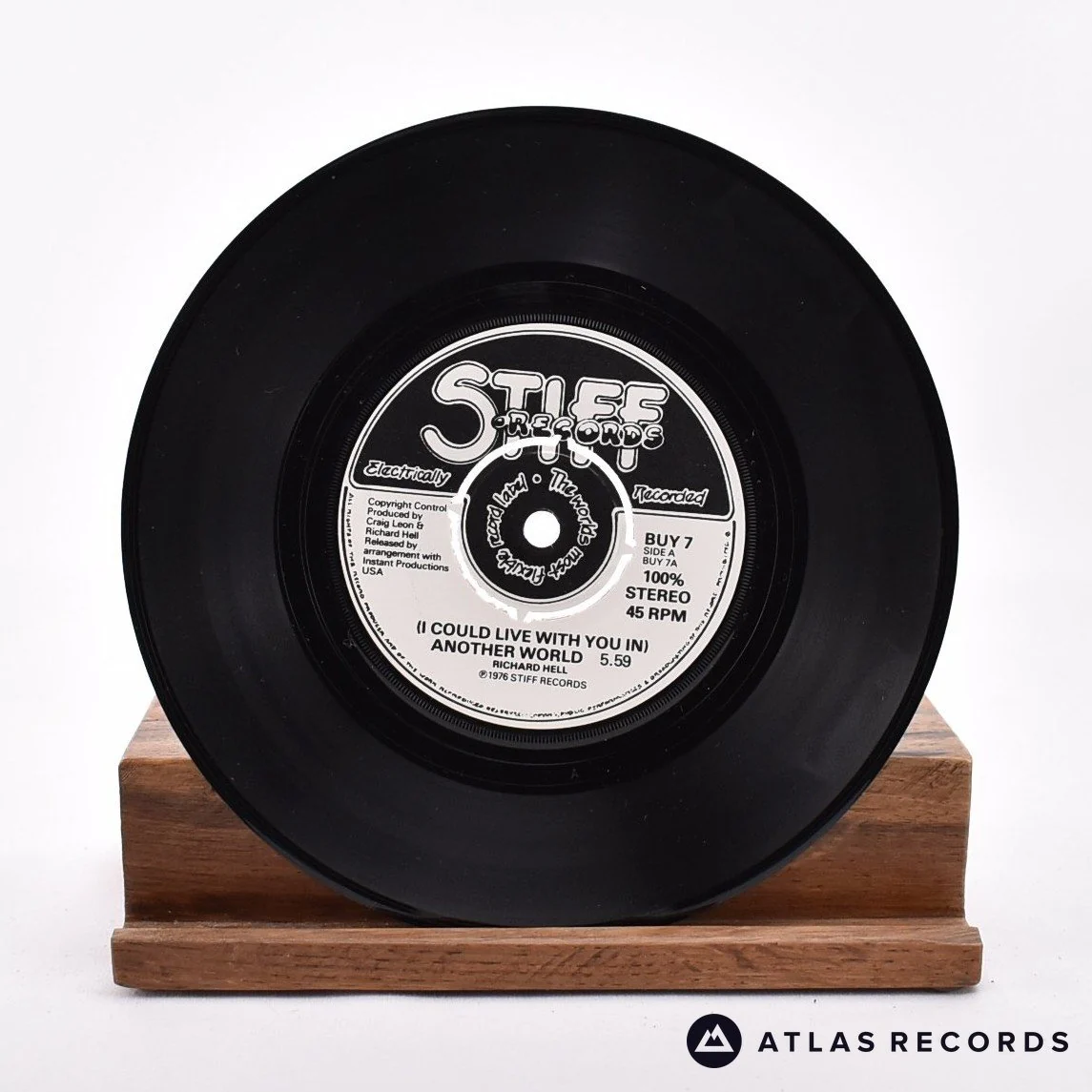 Richard Hell - Another World - 7" EP Vinyl Record - VG+/EX - Image 3