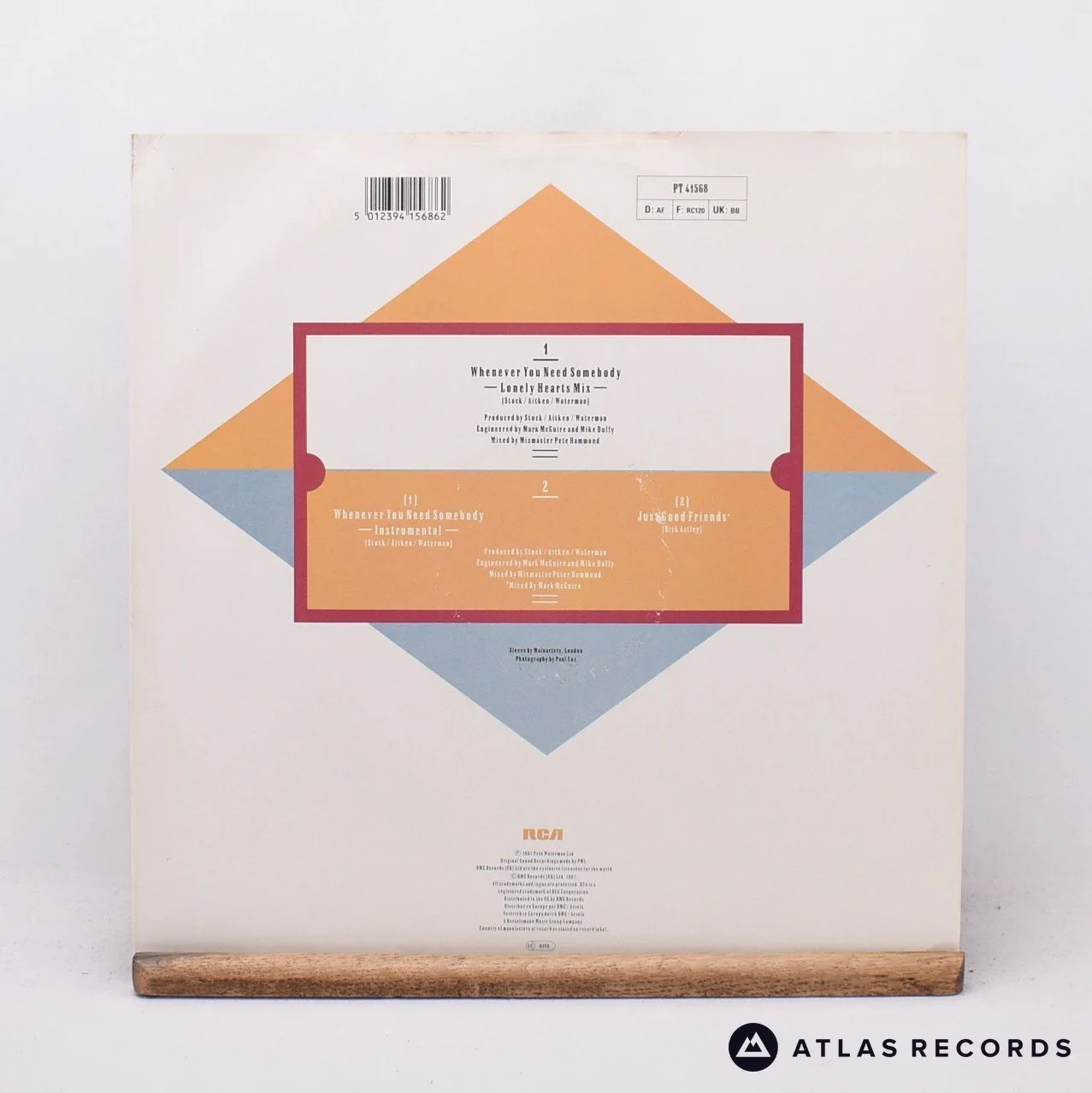 Rick Astley - Whenever You Need Somebody - 12" Vinyl Record - VG+/EX - Image 2
