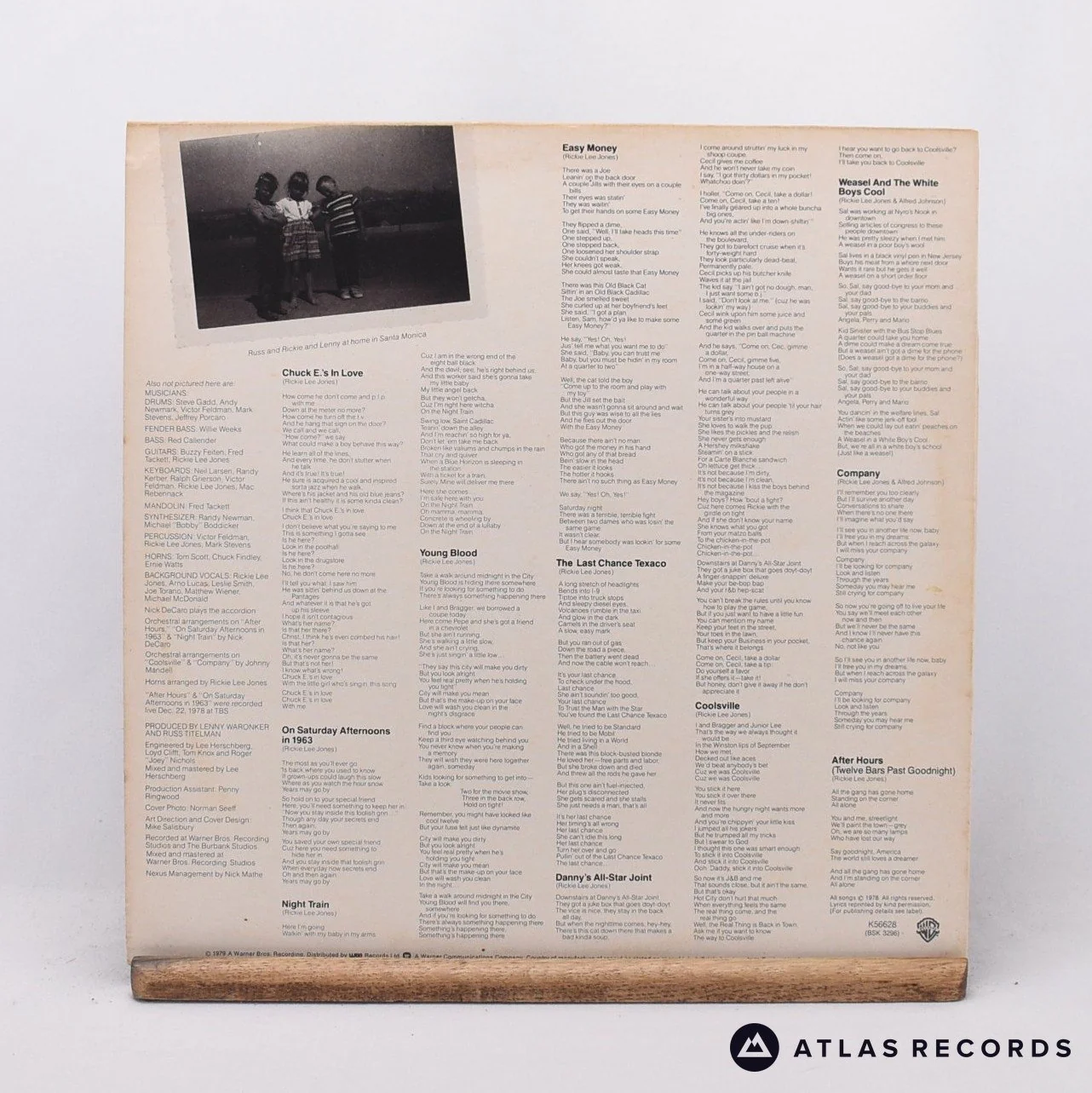 Rickie Lee Jones - Rickie Lee Jones - LP Vinyl Record - VG+/EX - Image 2