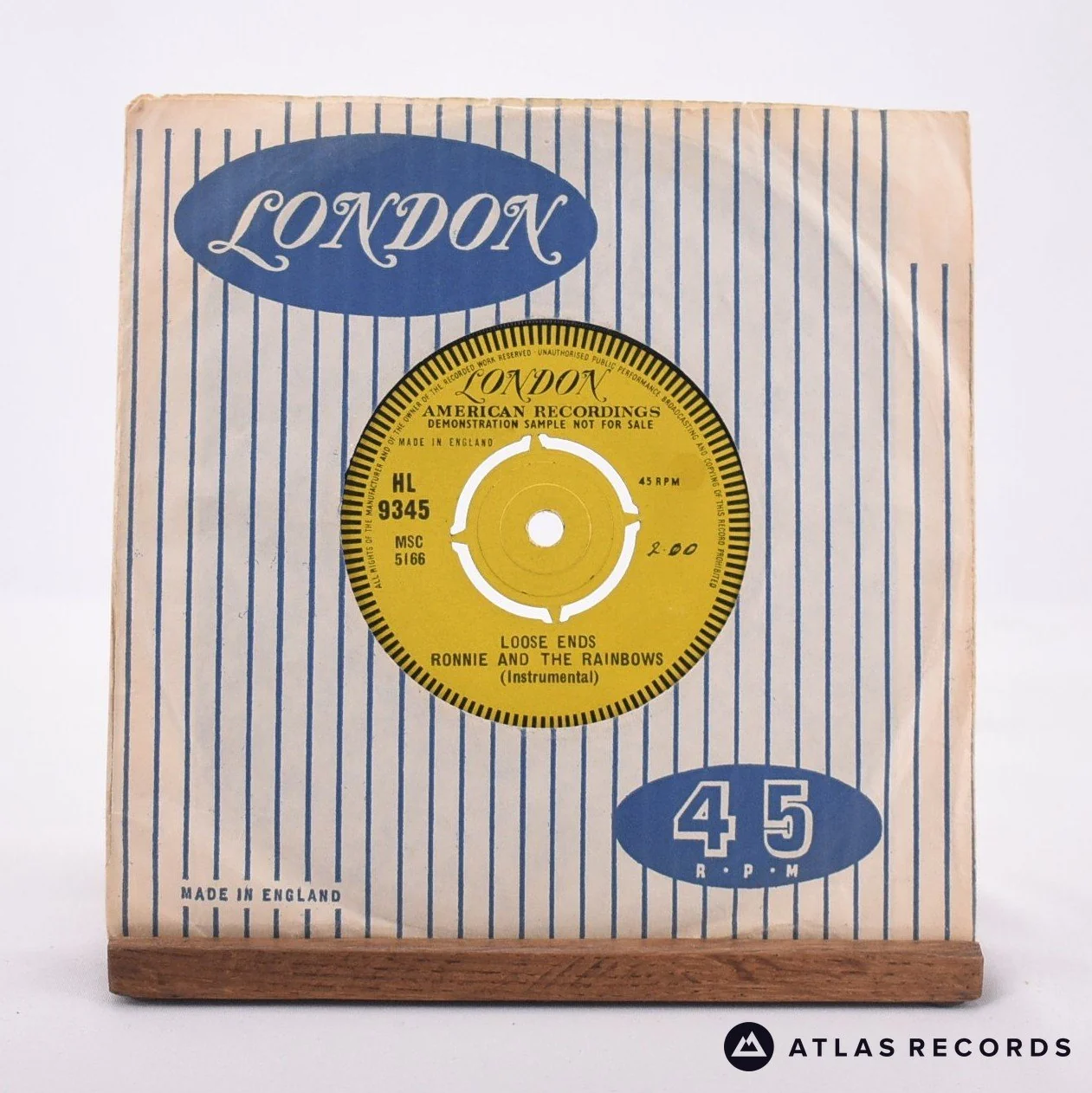 Ronnie & The Rainbows - Loose Ends - Promo 7" Vinyl Record - EX/EX
