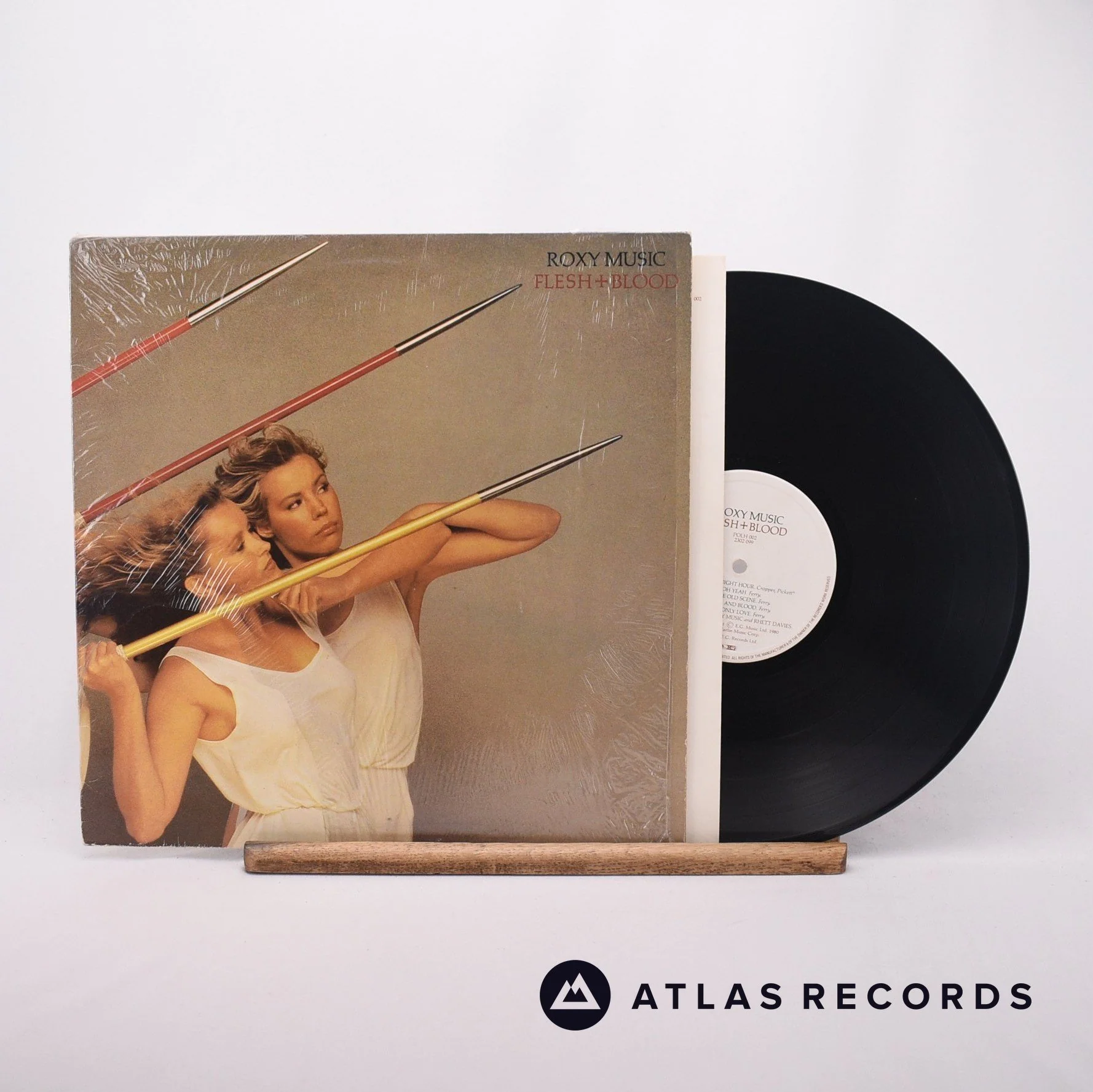 Roxy Music - Flesh + Blood - Strawberry LP Vinyl Record - EX/VG+