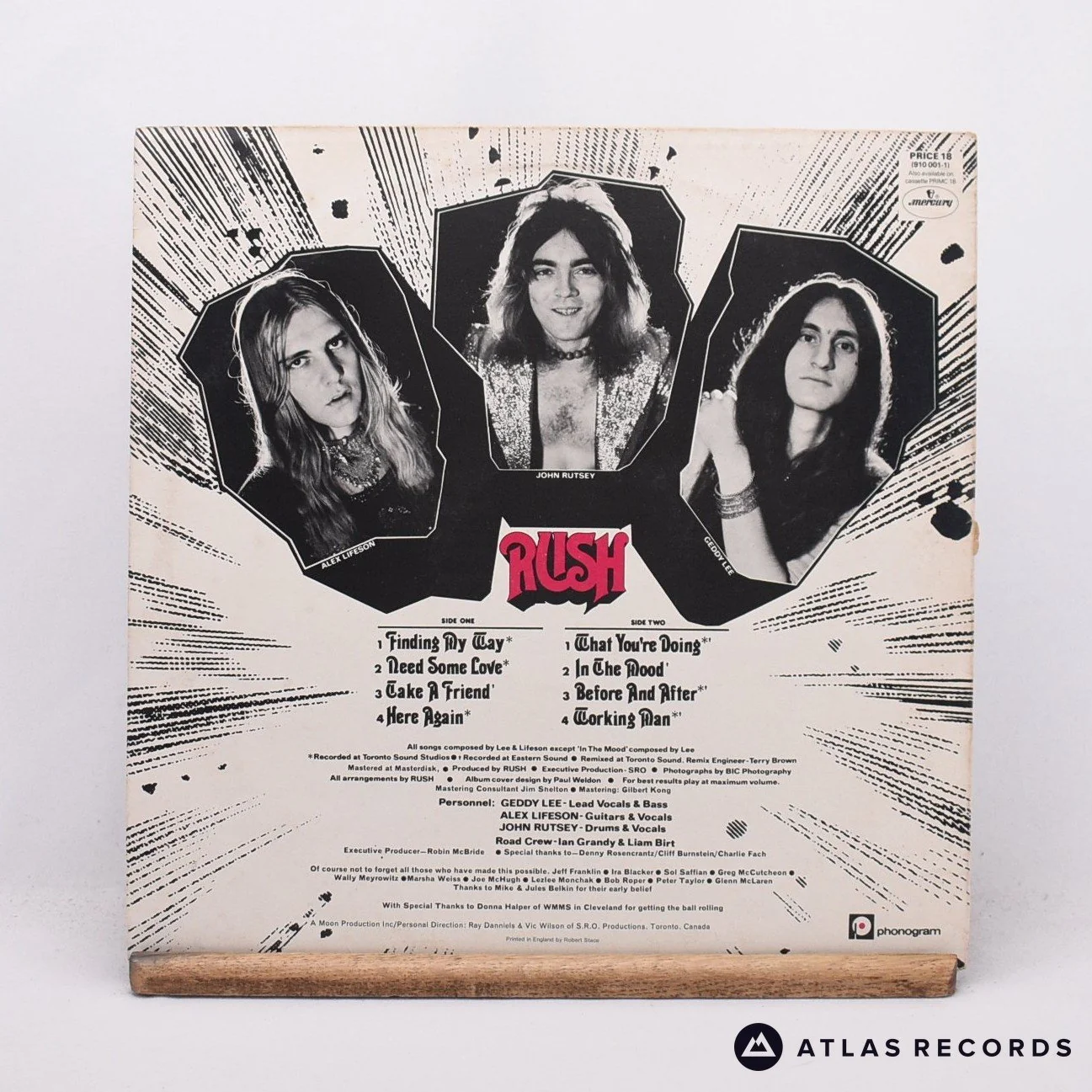 Rush - Rush - Reissue LP Vinyl Record - VG+/VG - Image 2