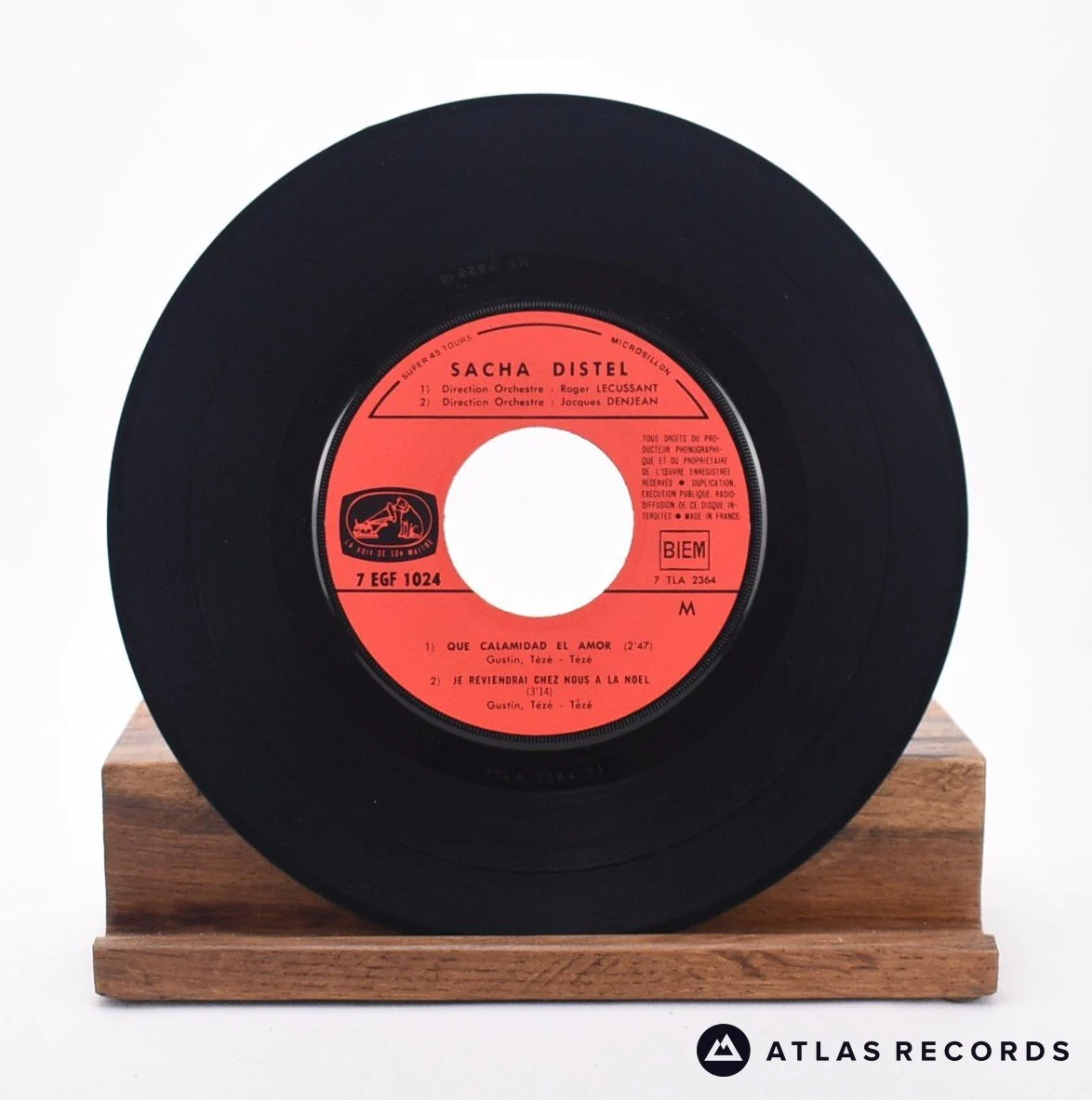 Sacha Distel - Que Calamidad El Amor - 7" EP Vinyl Record - VG+/VG+ - Image 3