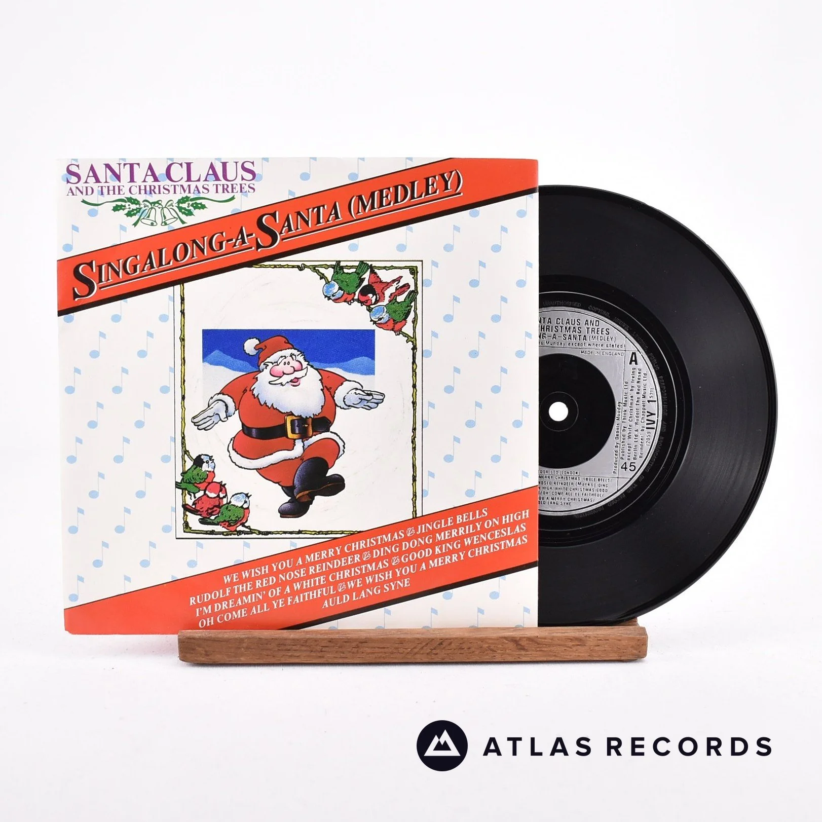 Santa Claus And The Christmas Trees - Singalong-A-Santa - 7" Vinyl Record - VG+/EX