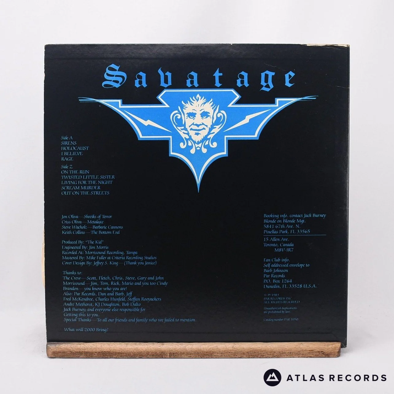 Savatage - Sirens - -A -Z LP Vinyl Record - VG+/EX - Image 2