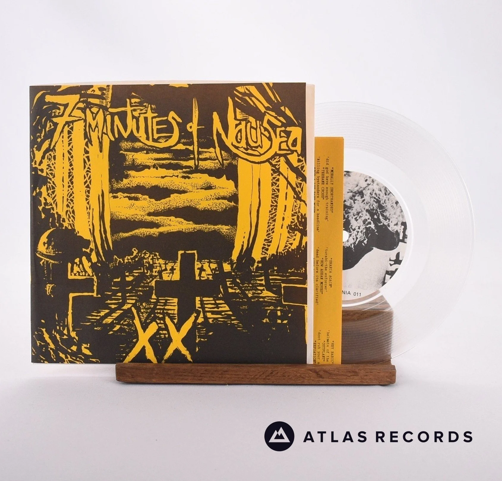Seven Minutes Of Nausea - XX - Clear Limited Edition 7" Vinyl Record - EX/NM