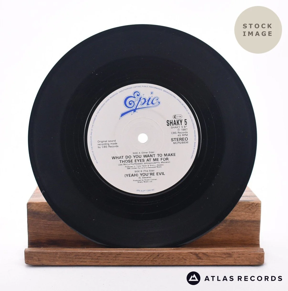 Shakin' Stevens - What Do You Want To Make Those Eyes At Me For - 7" Vinyl Record - Image 4
