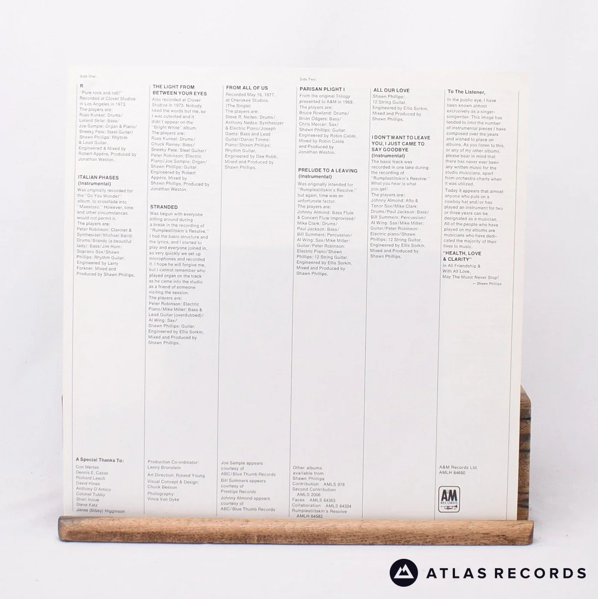 Shawn Phillips - Spaced - Lyric Sheet LP Vinyl Record - VG+/VG+ - Image 5