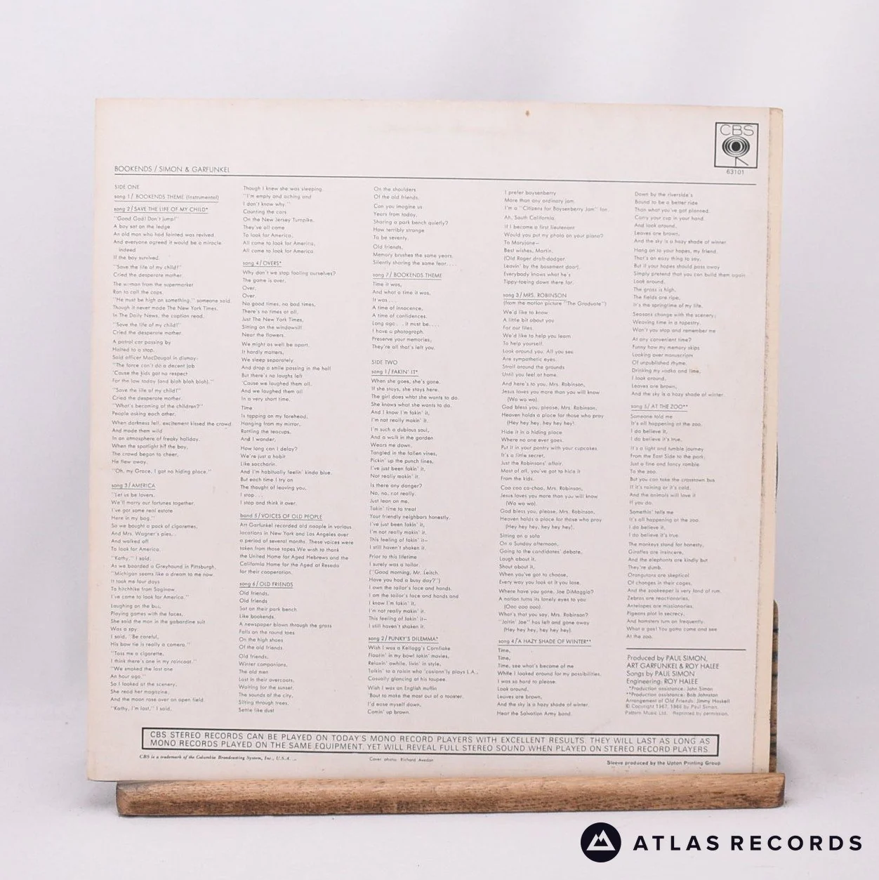 Simon & Garfunkel - Bookends - Reissue A6 B1 LP Vinyl Record - EX/VG+ - Image 2