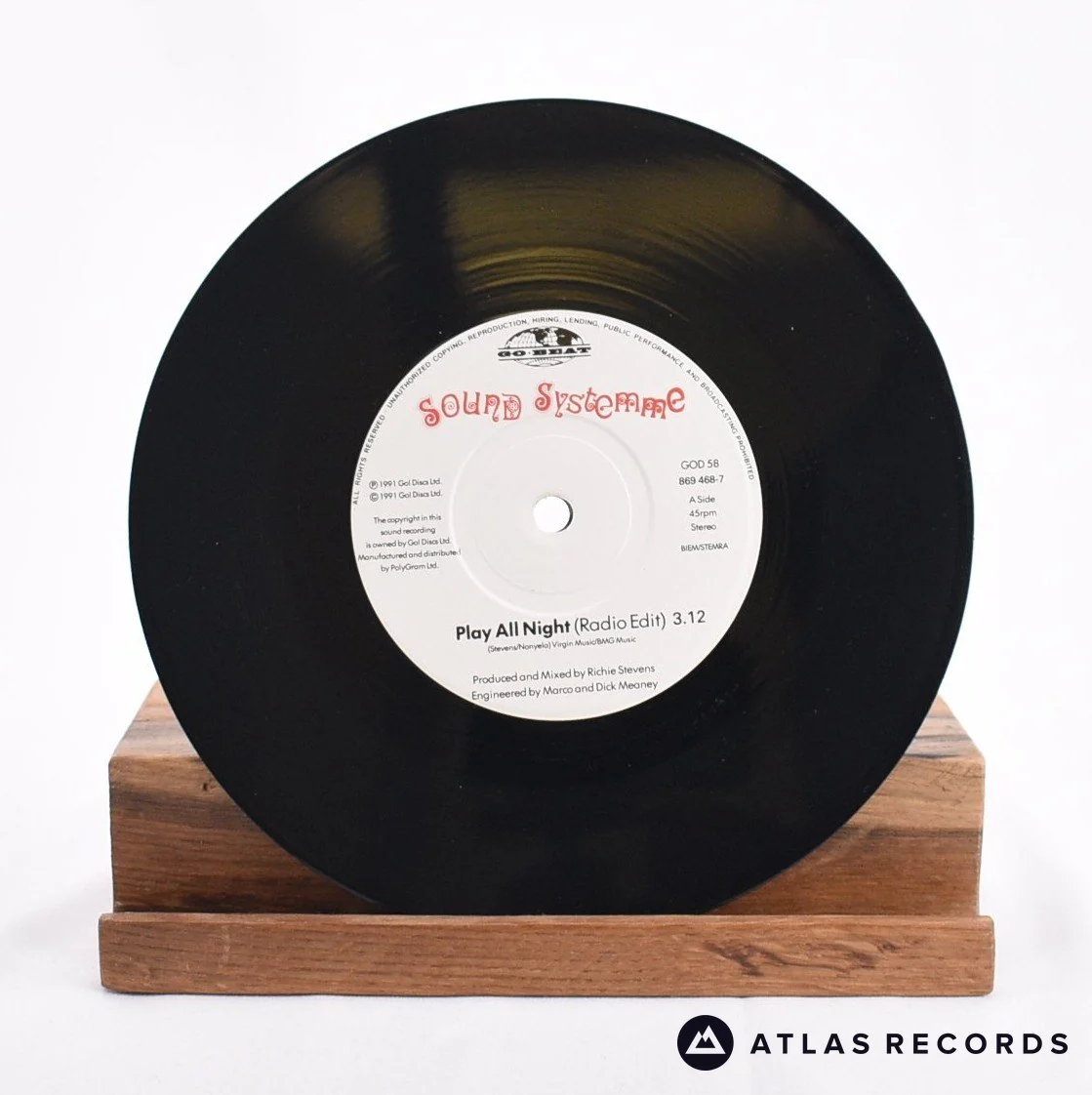 Sound Systemme - Play All Night - Release Note 7" Vinyl Record - EX/NM - Image 3