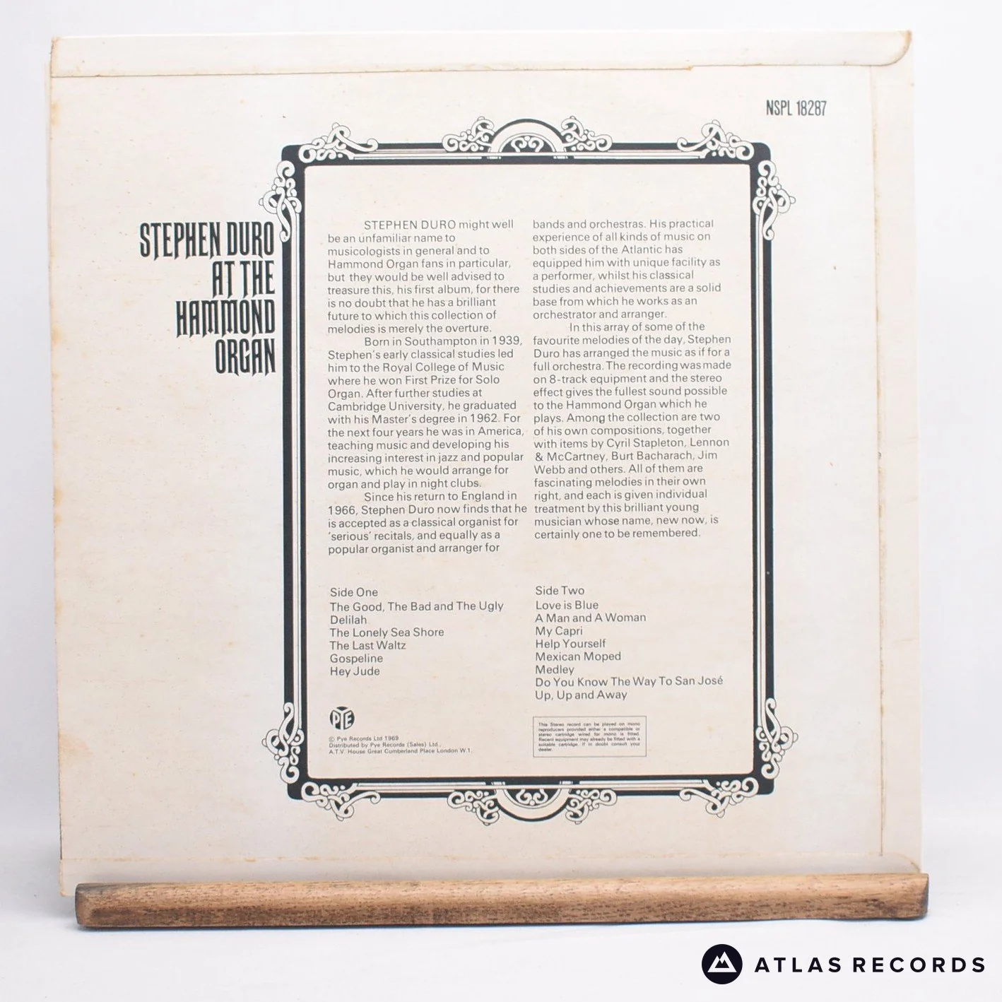 Stephen Duro - At The Hammond Organ - LP Vinyl Record - VG+/EX - Image 2
