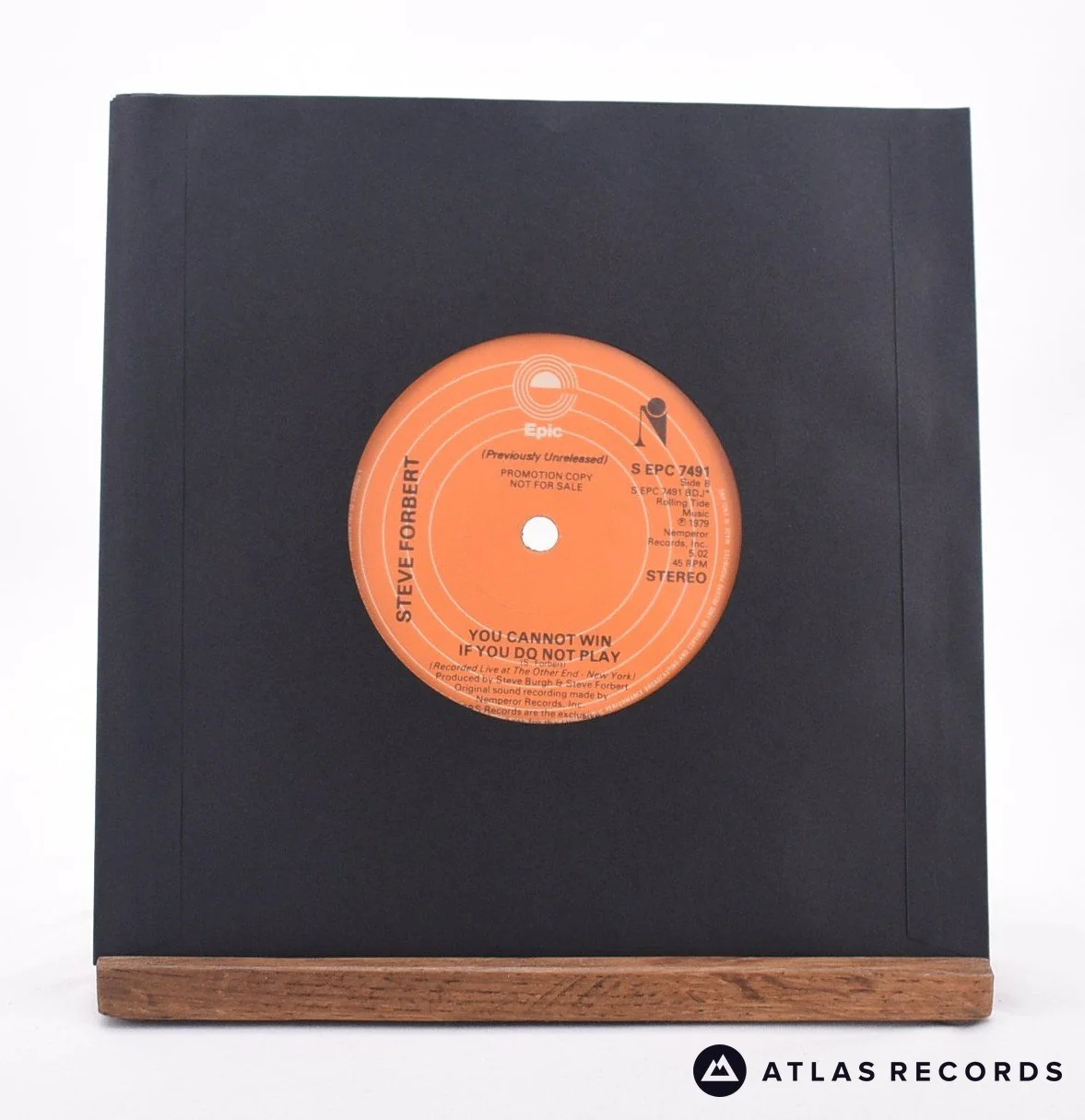 Steve Forbert - Thinkin' - Promo 7" Vinyl Record - VG+ - Image 2