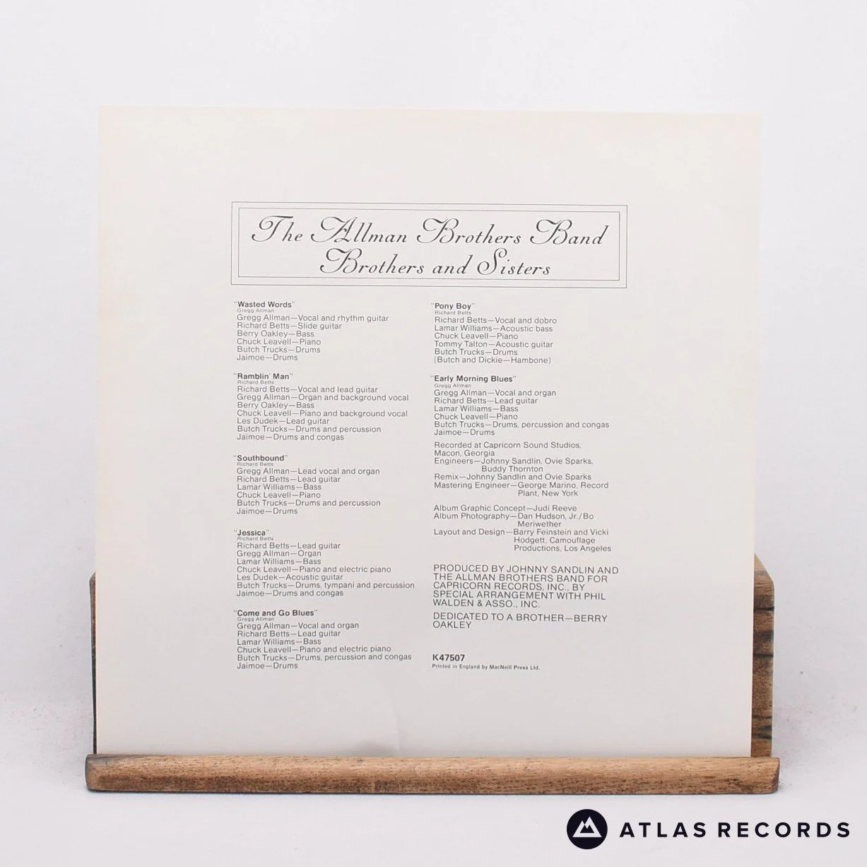 The Allman Brothers Band - Brothers And Sisters - LP Vinyl Record - EX/EX - Image 6