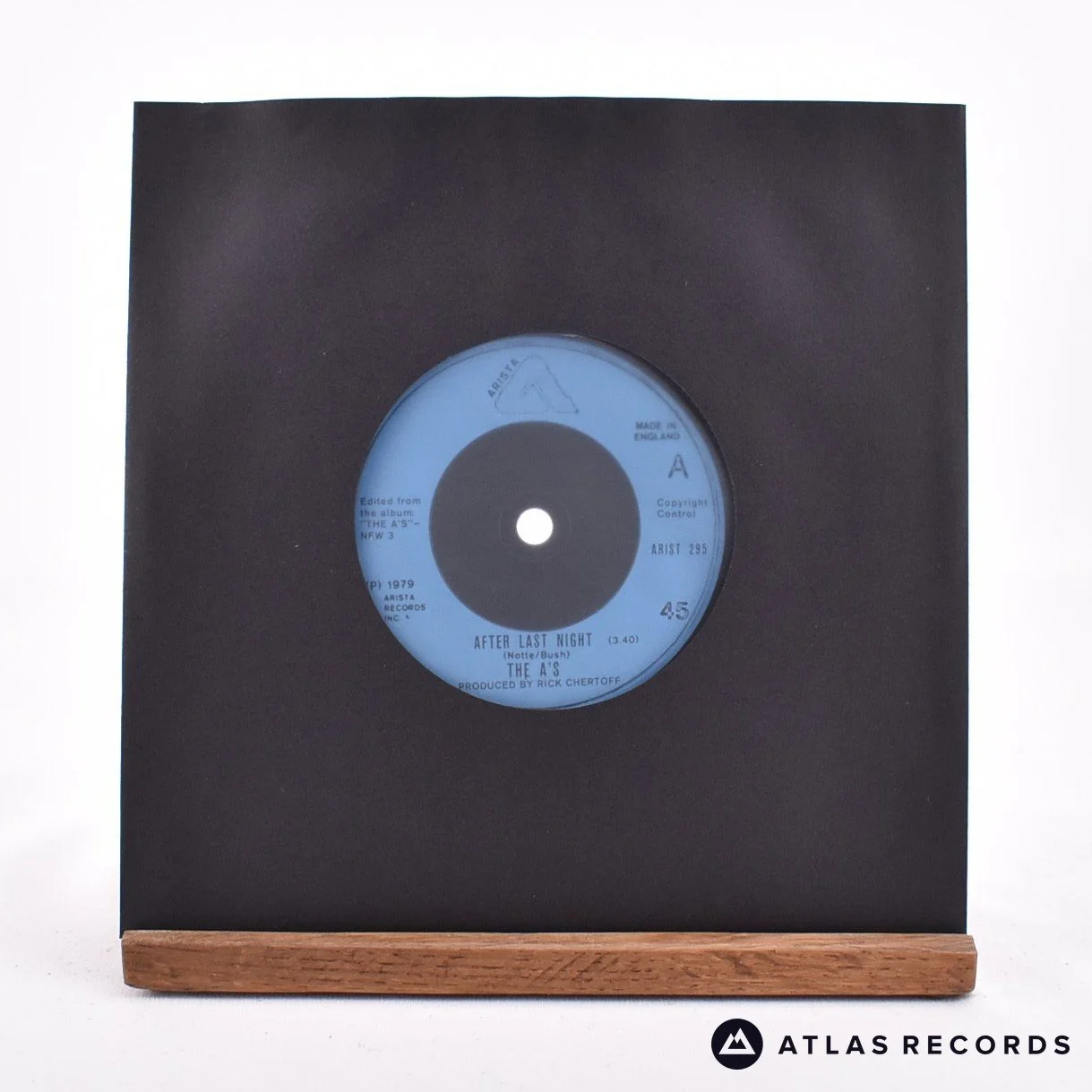 The A's - After Last Night - 7" Vinyl Record - EX