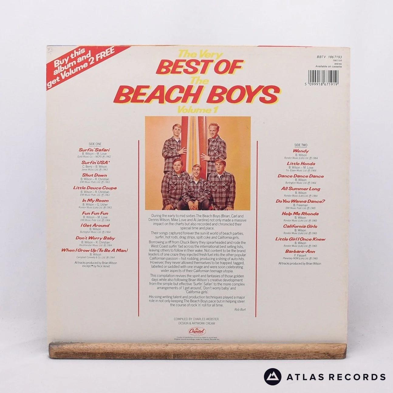The Beach Boys - The Very Best Of The Beach Boys Volume 1 - LP Vinyl Record - Image 2