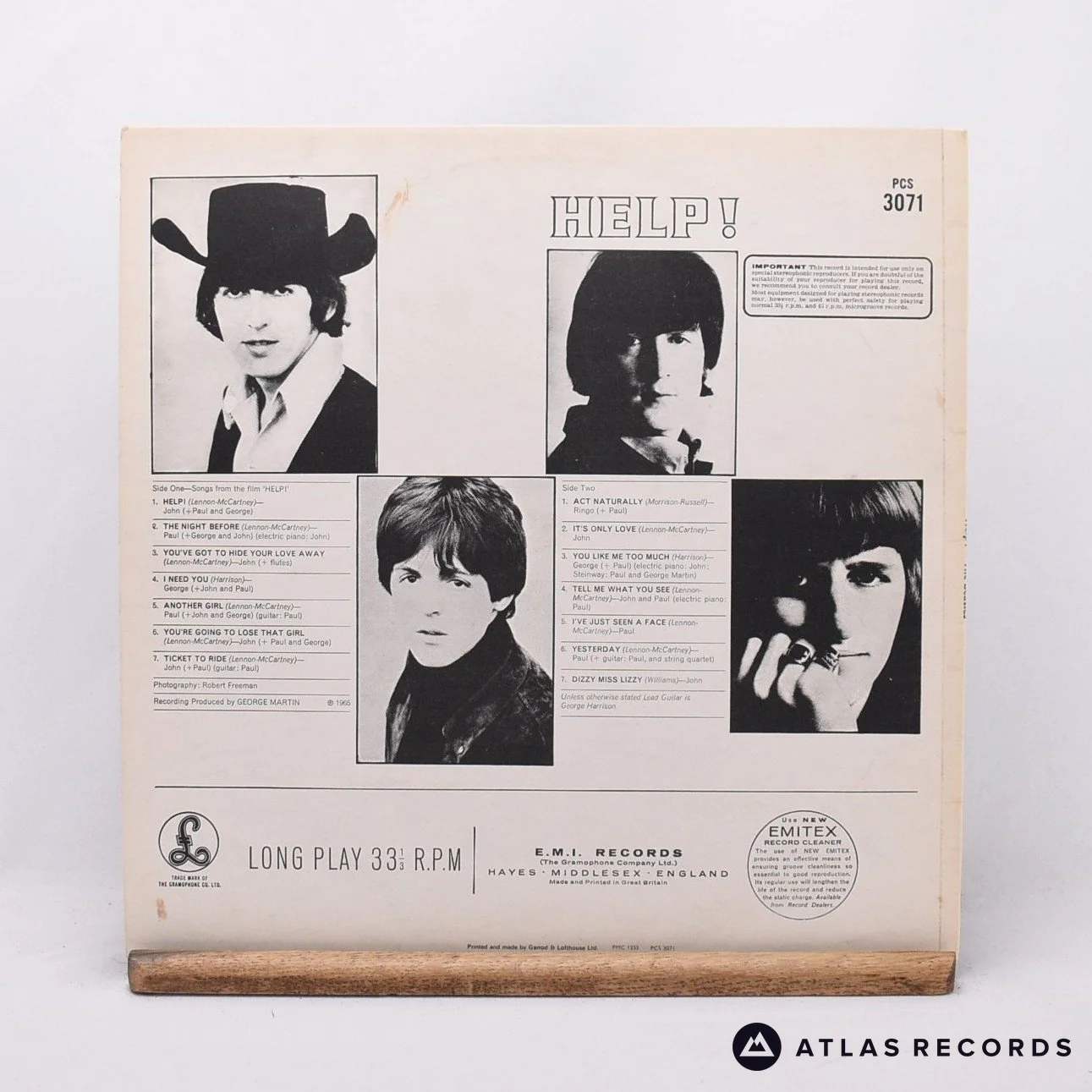 The Beatles - Help! - Reissue Stereo 168-2 169-3 LP Vinyl Record - VG+/VG+ - Image 2