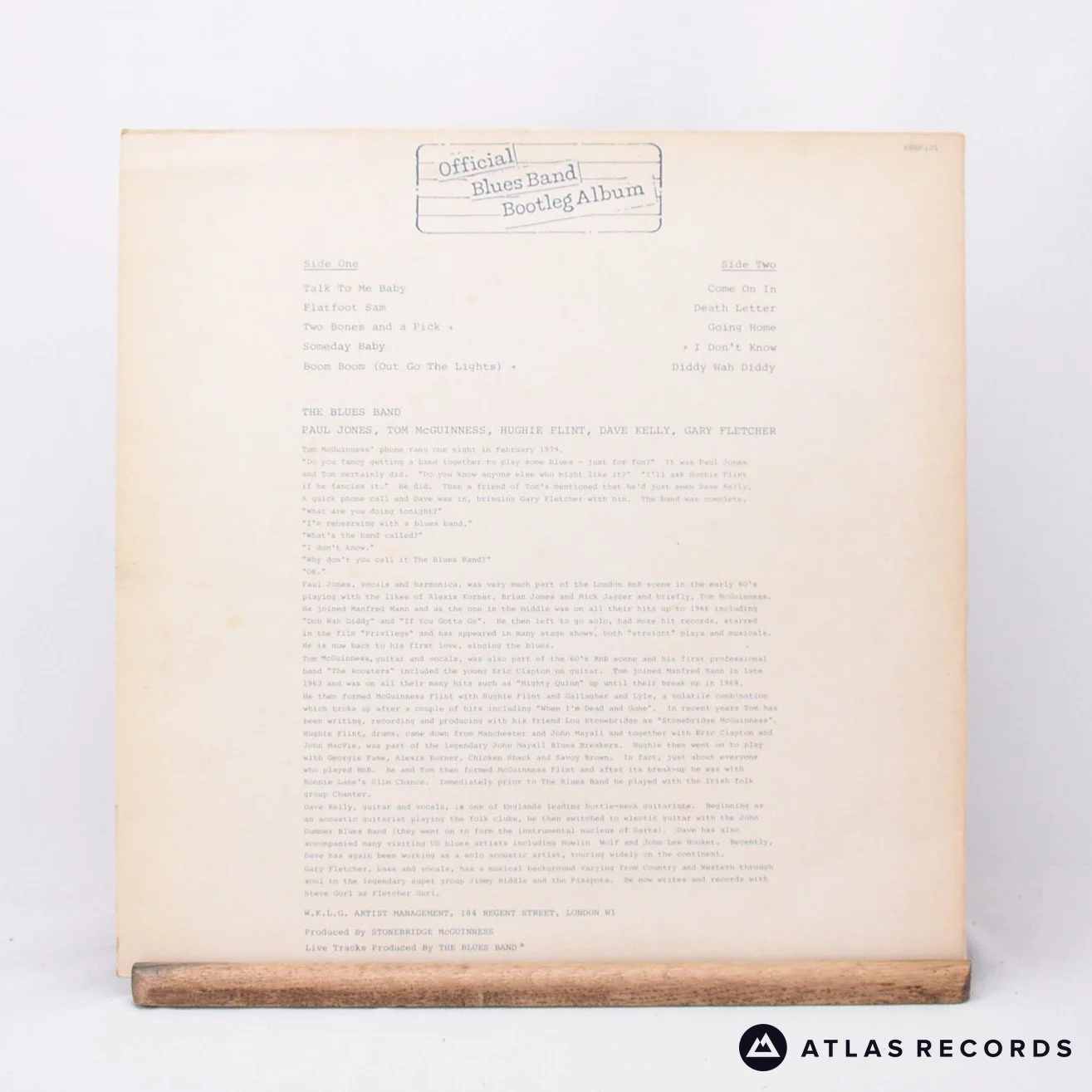 The Blues Band - The Blues Band Official Bootleg Album - LP Vinyl Record - Image 2