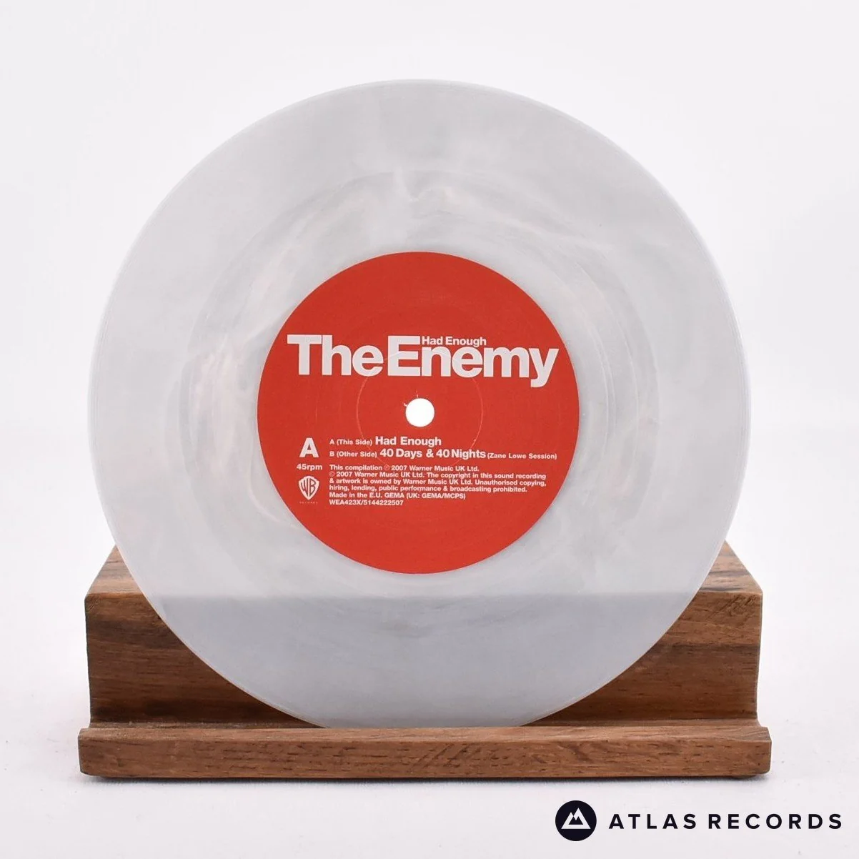The Enemy - Had Enough - Grey Marbled 7" Vinyl Record - NM/NM - Image 3