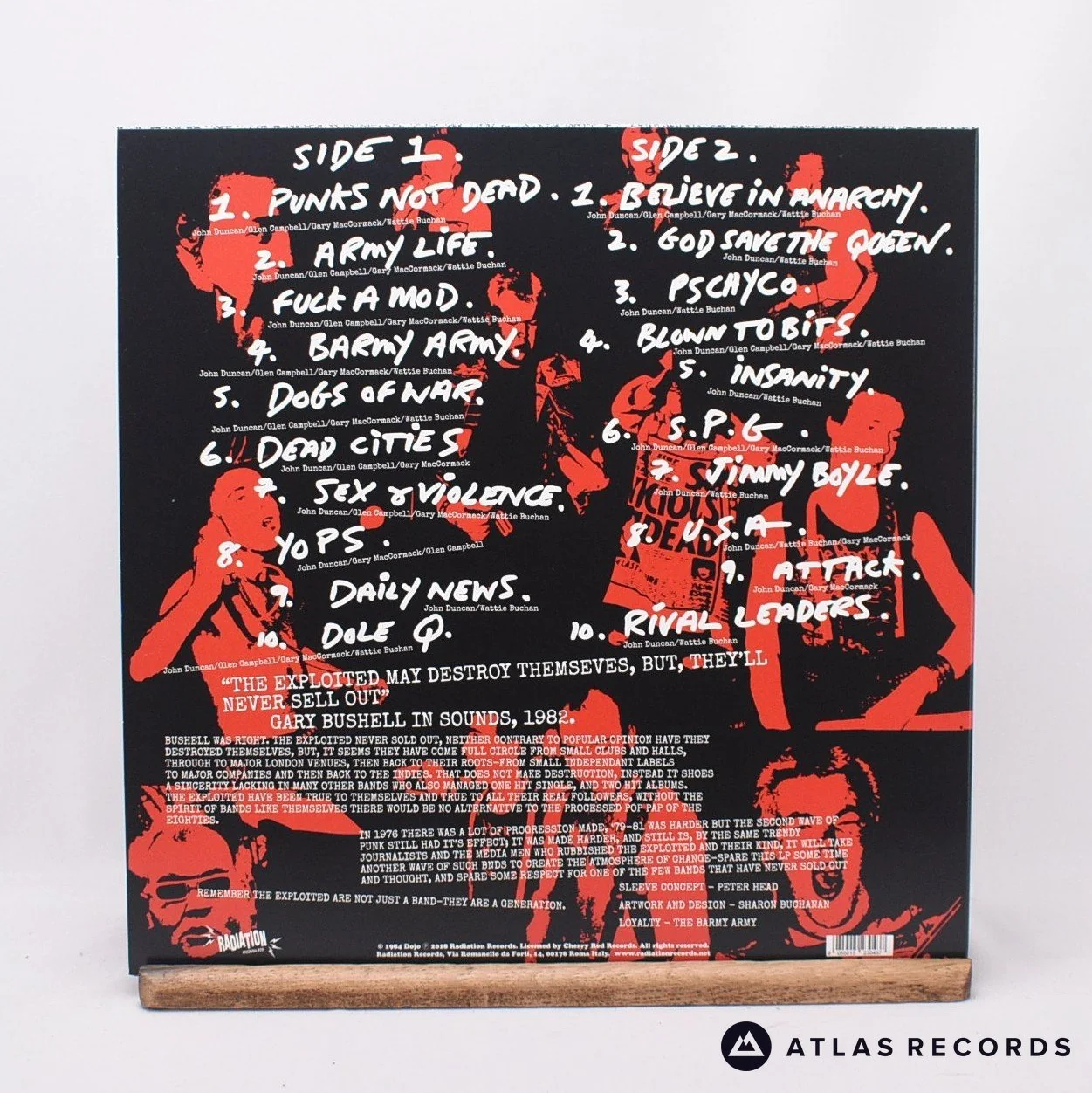 The Exploited - Totally Exploited - Reissue Italy LP Vinyl Record - NM/EX - Image 2
