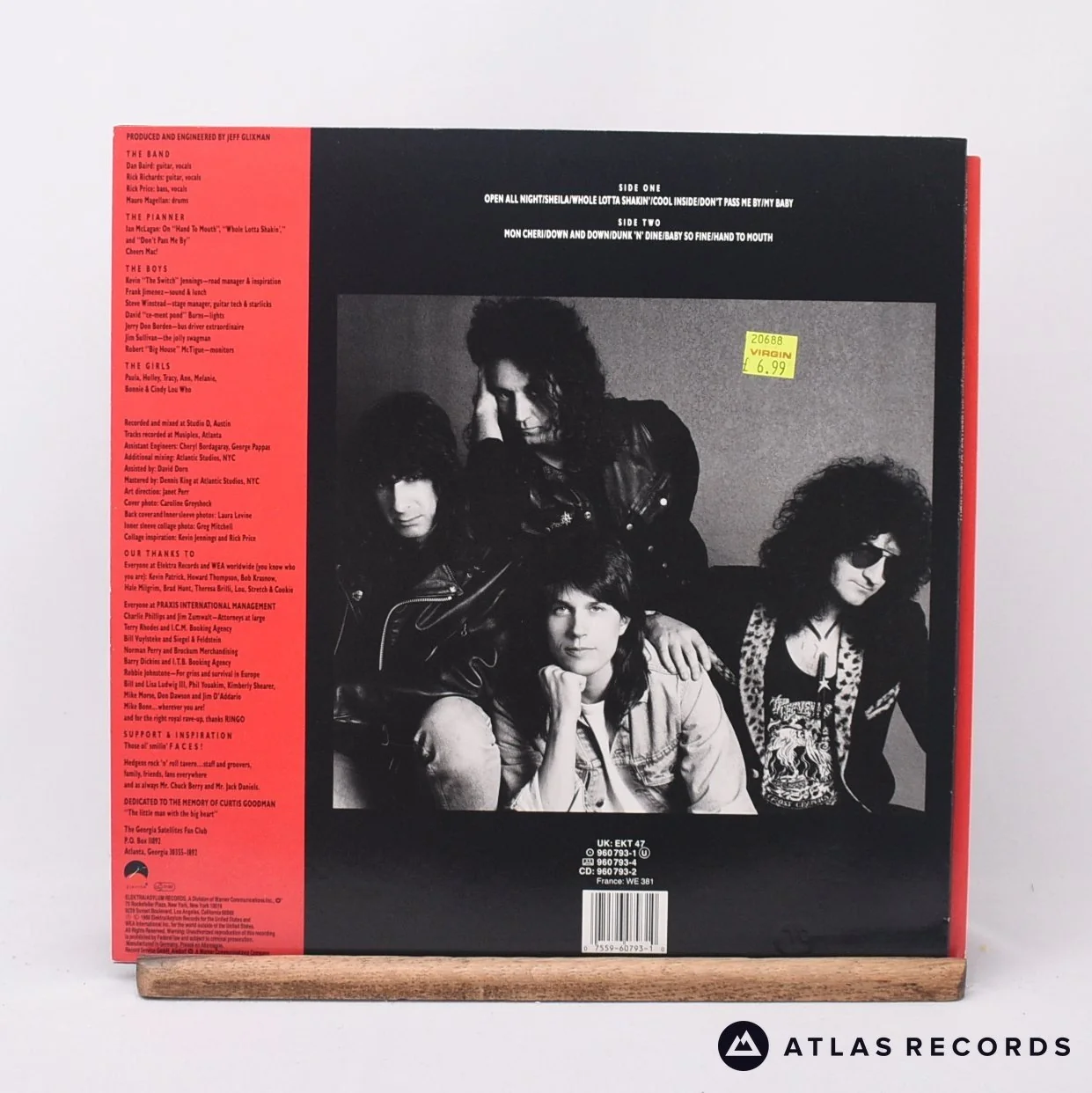 The Georgia Satellites - Open All Night - LP Vinyl Record - EX/EX - Image 2