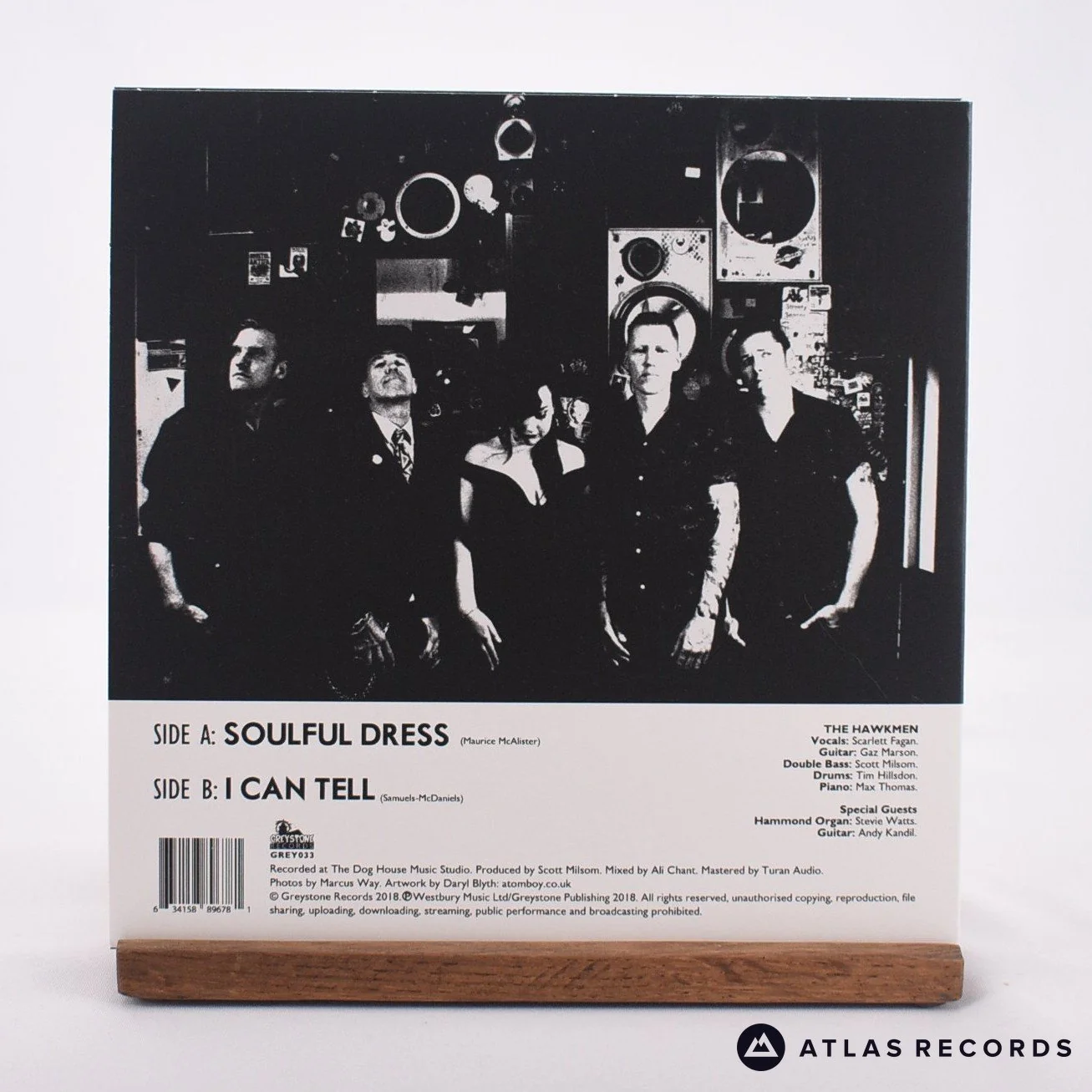 The Hawkmen - Soulful Dress // I Can Tell - 7" Vinyl Record - NM/EX - Image 2