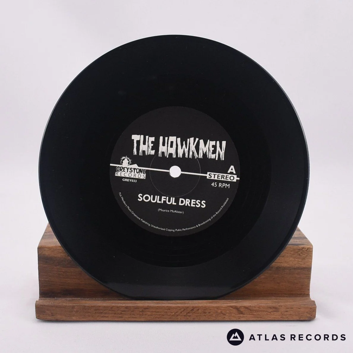 The Hawkmen - Soulful Dress // I Can Tell - Sticker 7" Vinyl Record - NM/NM - Image 3