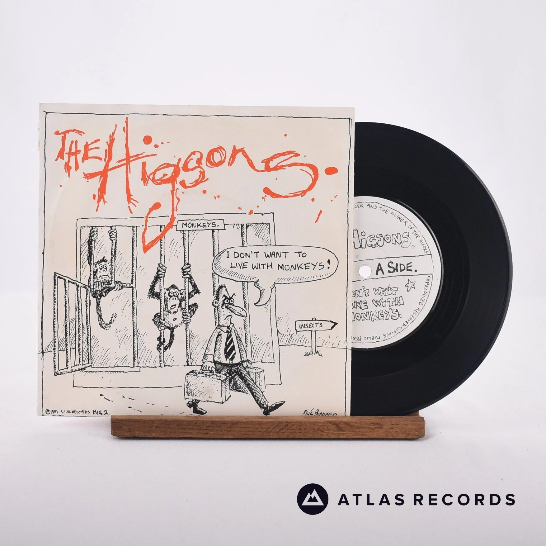 The Higsons - I Don't Want To Live With Monkeys ! - 7" Vinyl Record - EX/EX